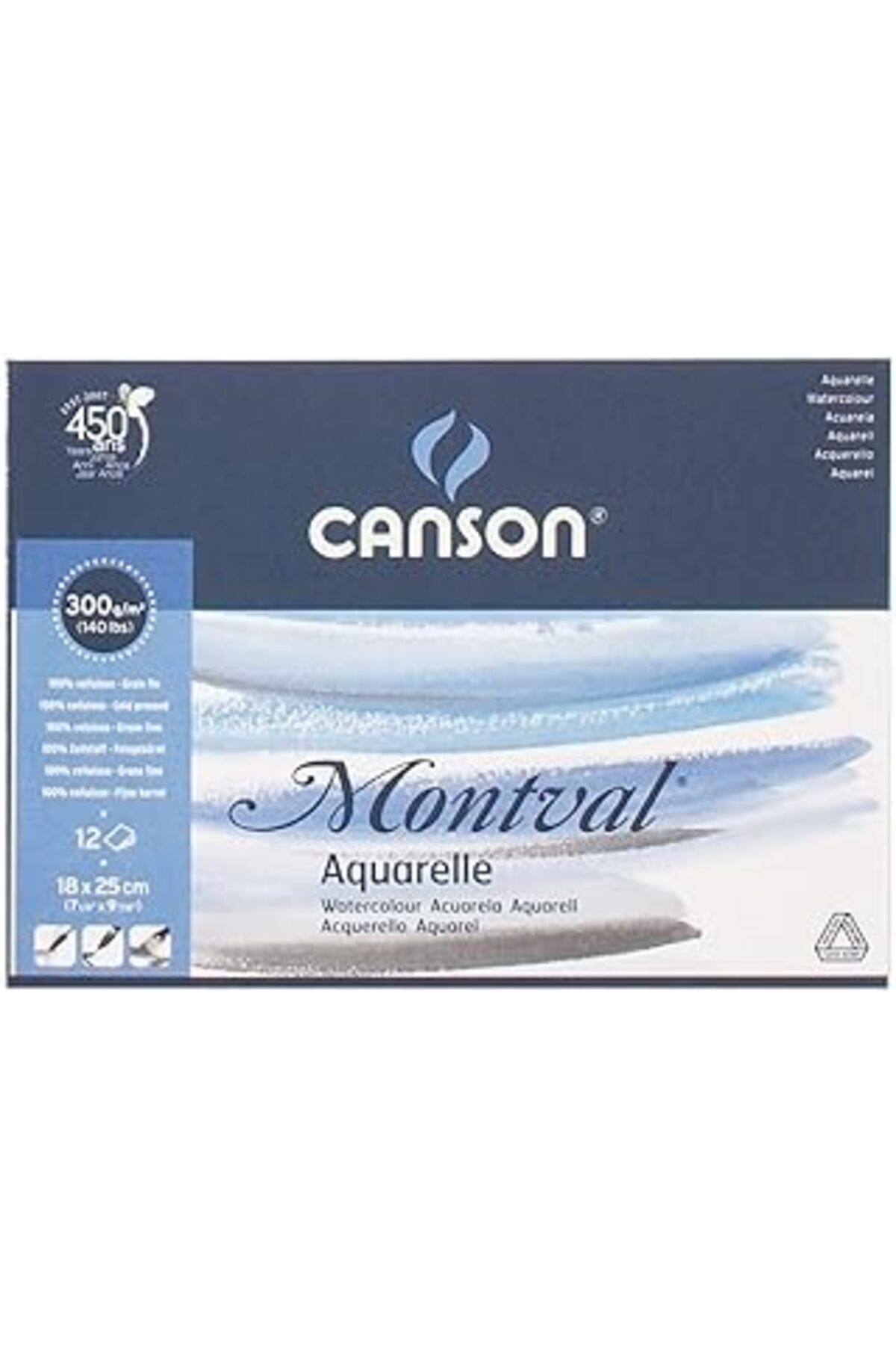 ASİTAN Canson Montval Suluboya Blok 300Gr - 18X25Cm - 12 Yaprak