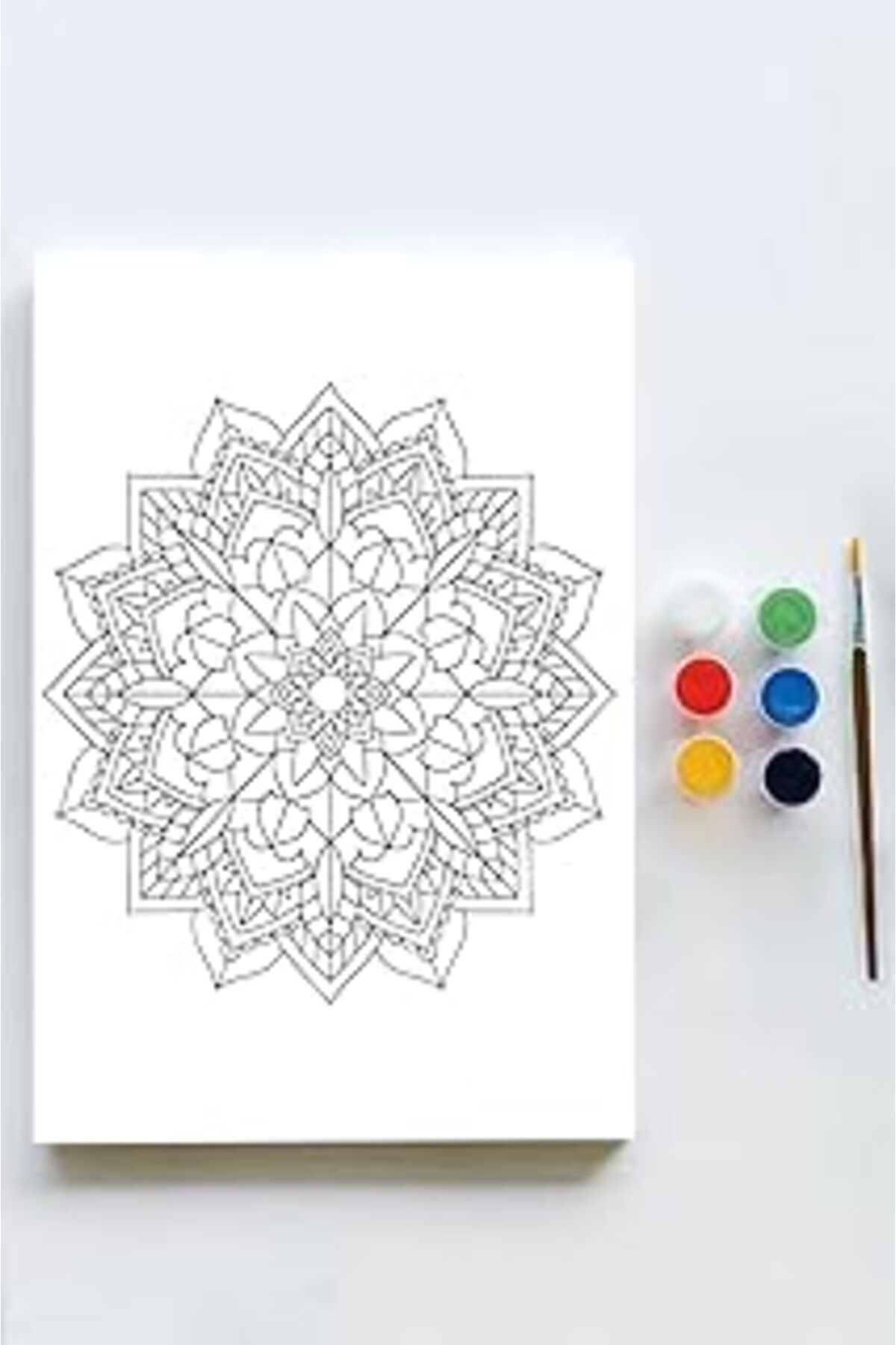 Mu Art Ahşap Postermanya (Pster21583) Mandala Tuval Kanvas Tablo Boyama Hobi Seti 8 (50X70Cm)