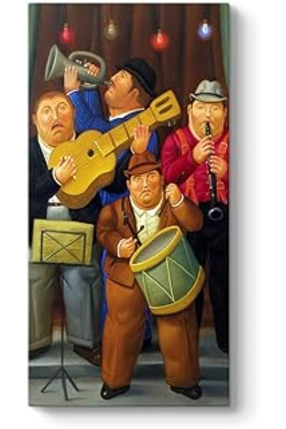 Pazarcan Fernando Botero - The Orchestra Tablosu 50 X 100