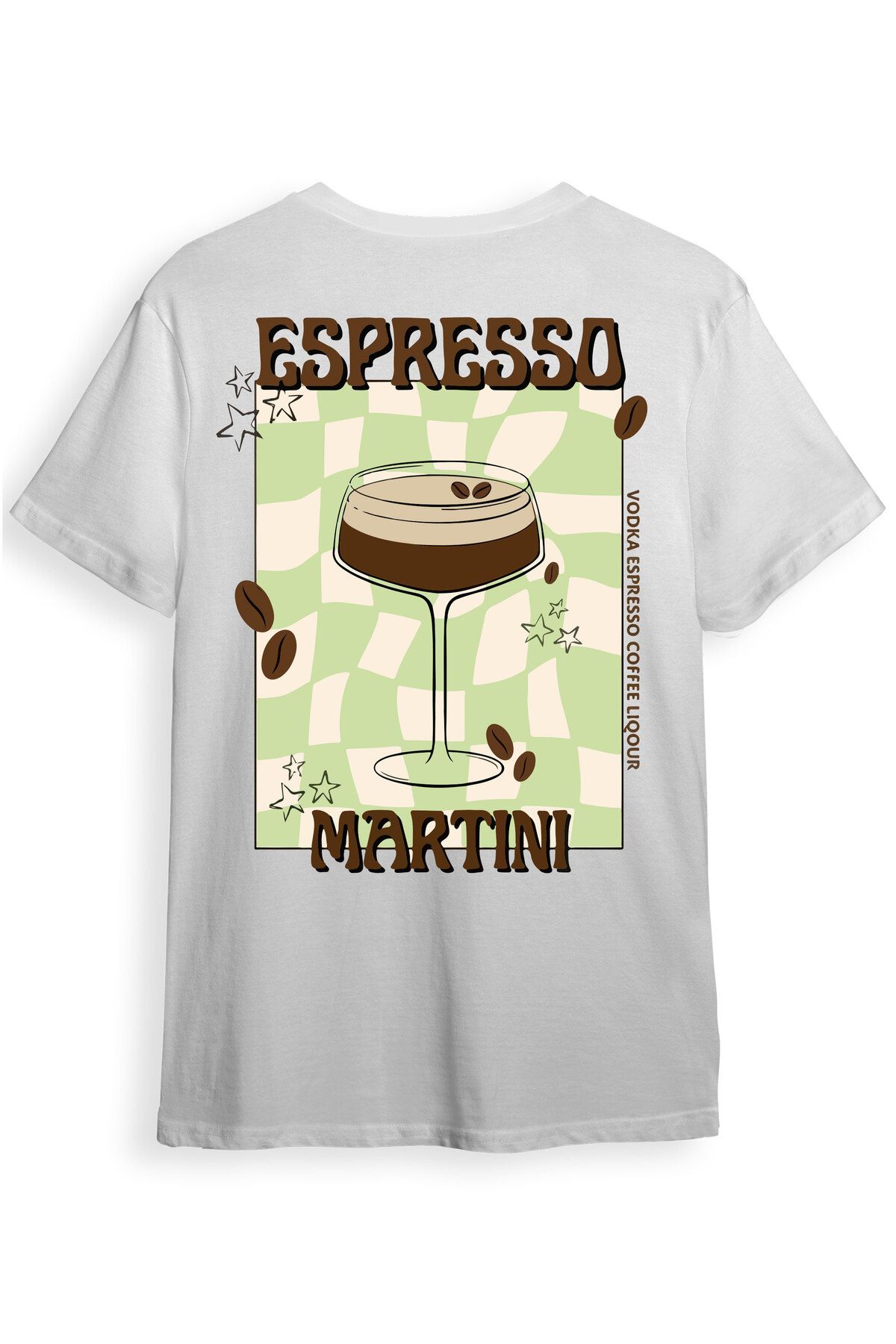 beloved.co Espresso Martini Kahve Kokteyli Tasarımlı %100 Pamuk Regular Fit T-Shirt