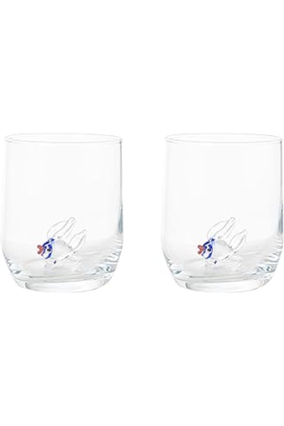 Mu Art Ahşap Concept Mavi Balık Figürlü Bardak Seti 2'Li 205 Ml