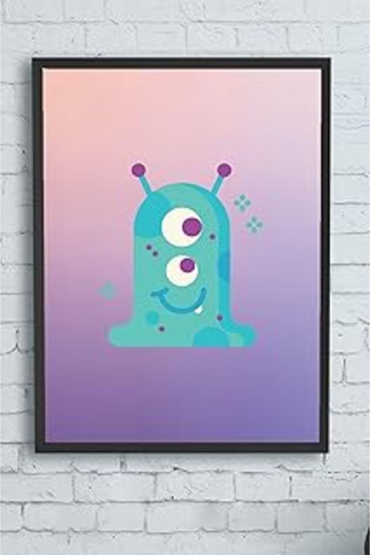 Pazarcan Postermanya (Pster10150) Uzay Temalı Çocuk Odası Çerçeveli Tablo 4 (30 X 40Cm)