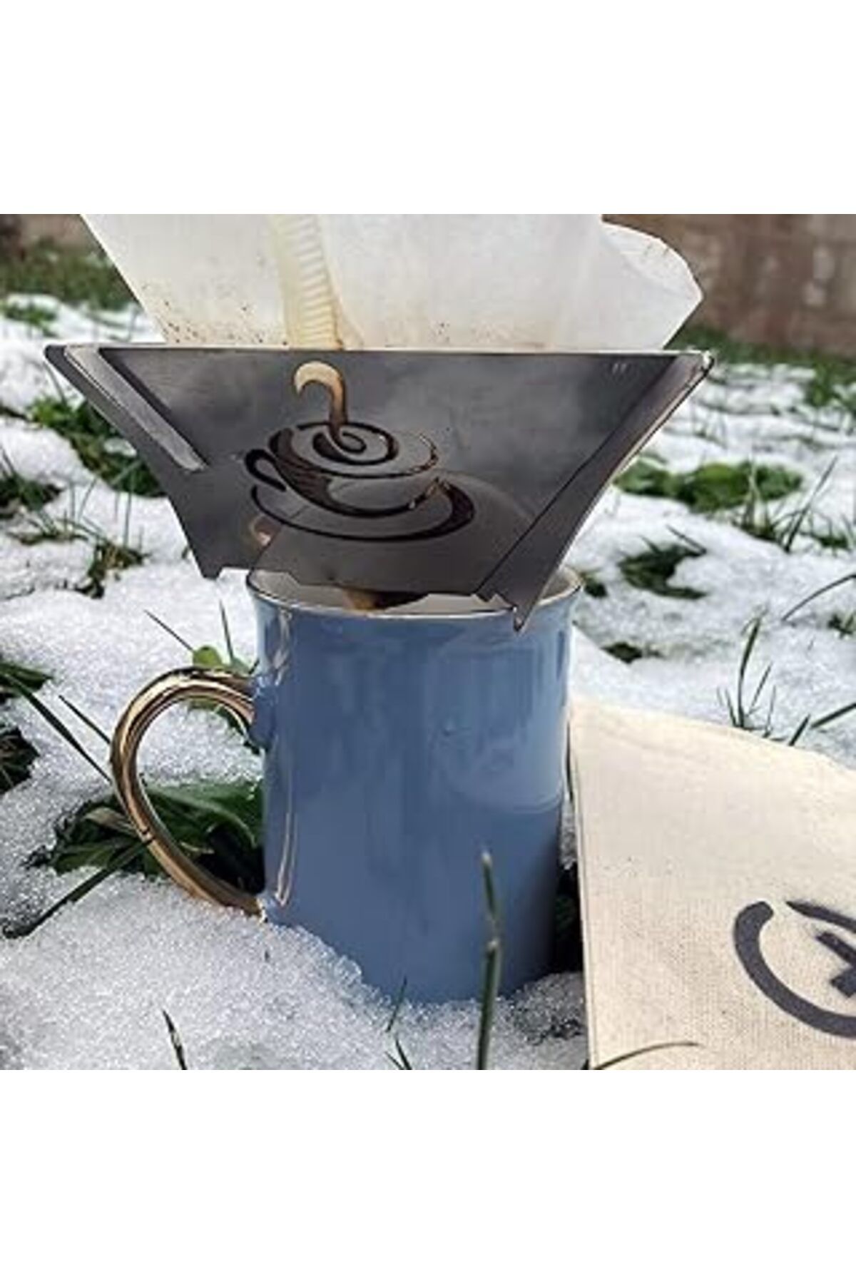 Mu Art Ahşap Çınar Extreme Latnox Coffeex Drip Portatif Kahve Damıtıcı Katlanır Paslanmaz Çelik