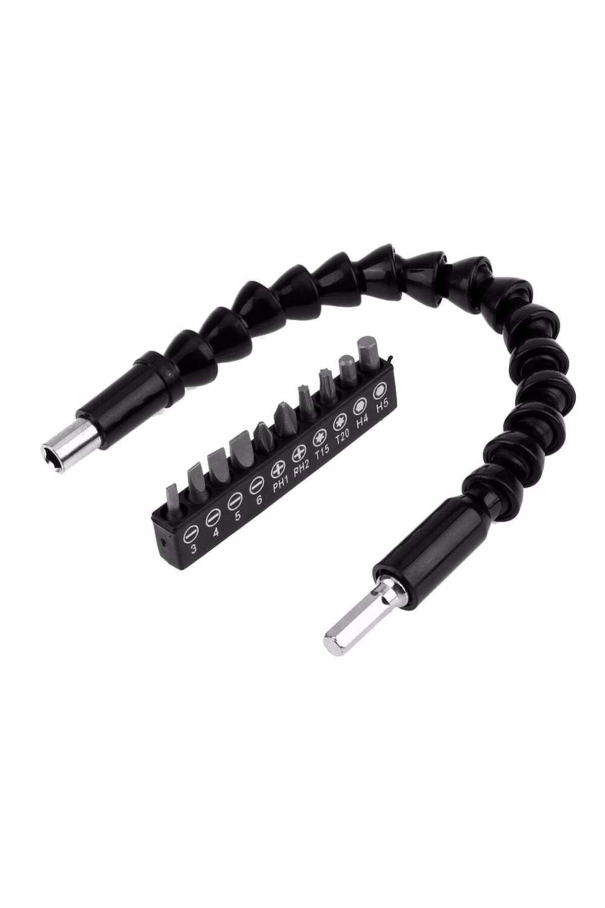Vemora Matkap Ucu - Bükülebilir Oynar Vidalama Bits Uzatma Aparatı 30Cm - Komple Set