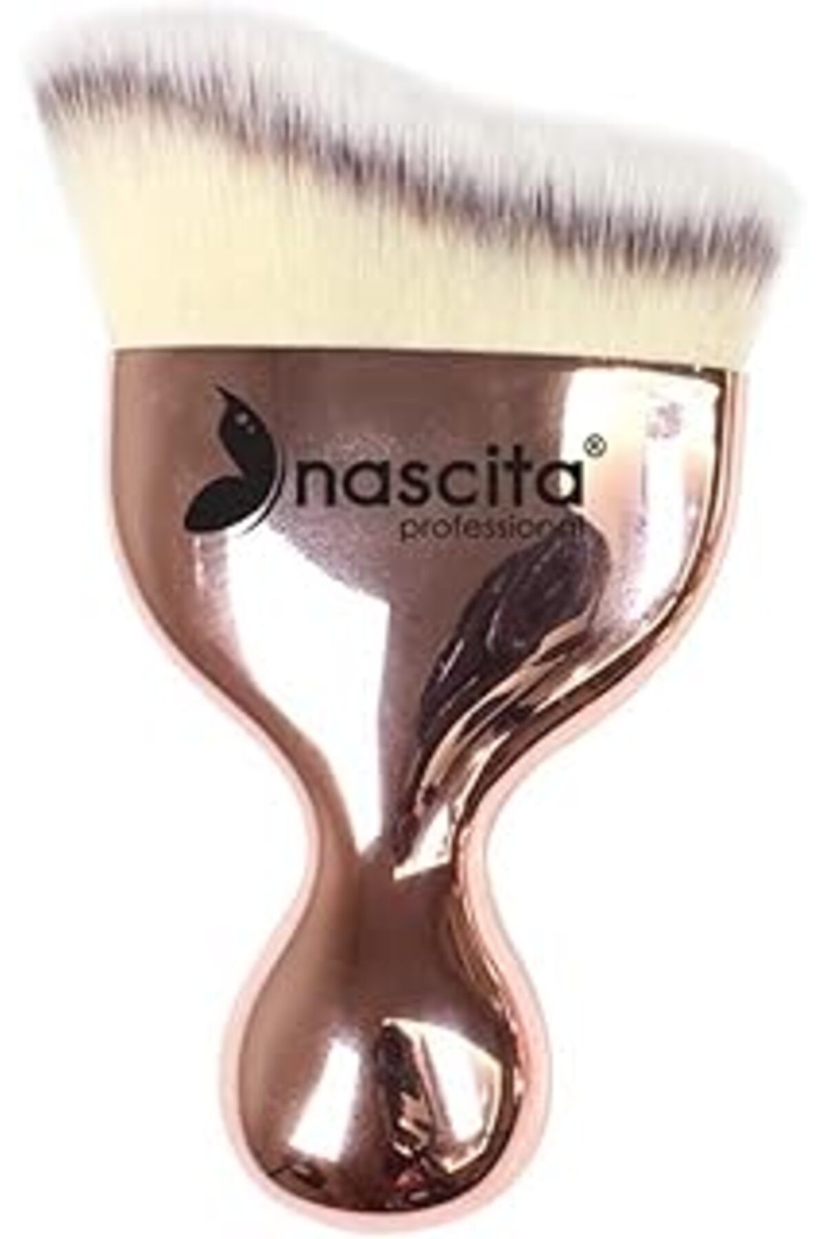 Mu Art Ahşap Bronzy Glow Kısa Yapılı Eğimli Kontür Fırçası
