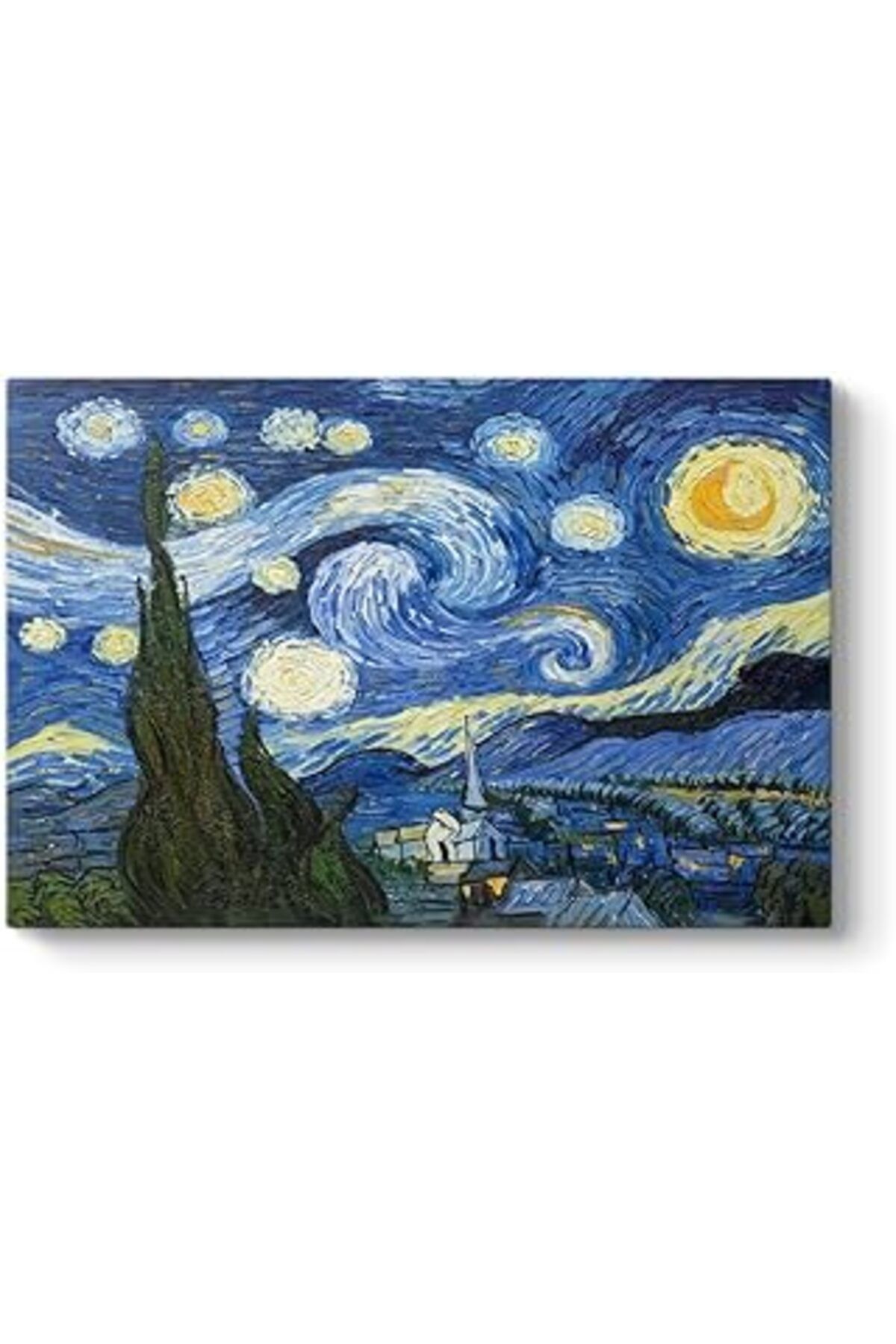 Pazarcan Vincent Van Gogh - Yıldızlı Gece Tablosu 90 X 60