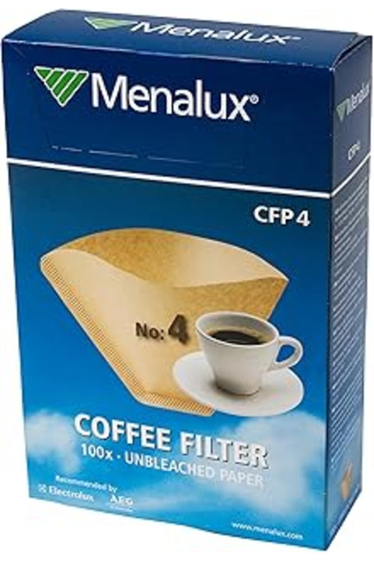 Mu Art Ahşap Menalux Cfp4 - 100 Kağıt Filtre, Numara 4, Damla Kahve Makinesi Için
