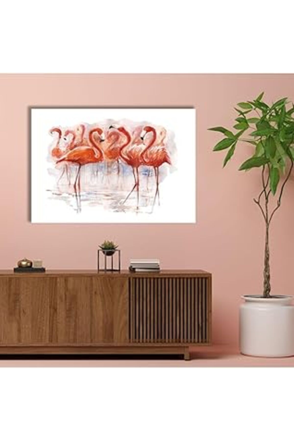 Pazarcan Gaagart Tekli Yatay Kanvas Tablo Yüksek Kalite Pembe Flamingolar 70 X 50 Gartnm8446