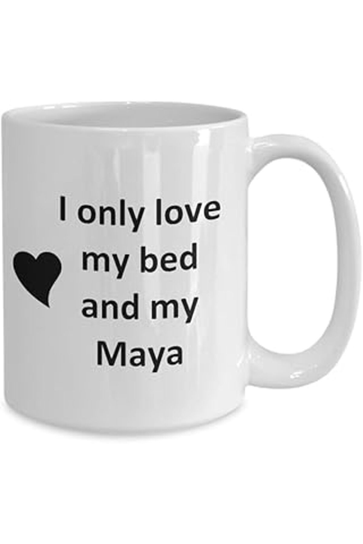 ASİTAN Print Dore Maya Lover Kupa - Kedi Köpek Kuş Evcil Hayvan Adı - Love My Maya Nickname Kahve- Ingiliz