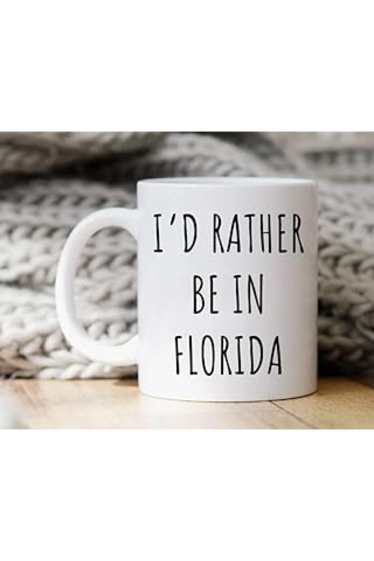 ASİTAN Print Dore Florida Mug'Da Olmayı Tercih Ederim - Florida'Da Olmayı Tercih Ederim Hediye İngiliz Kah