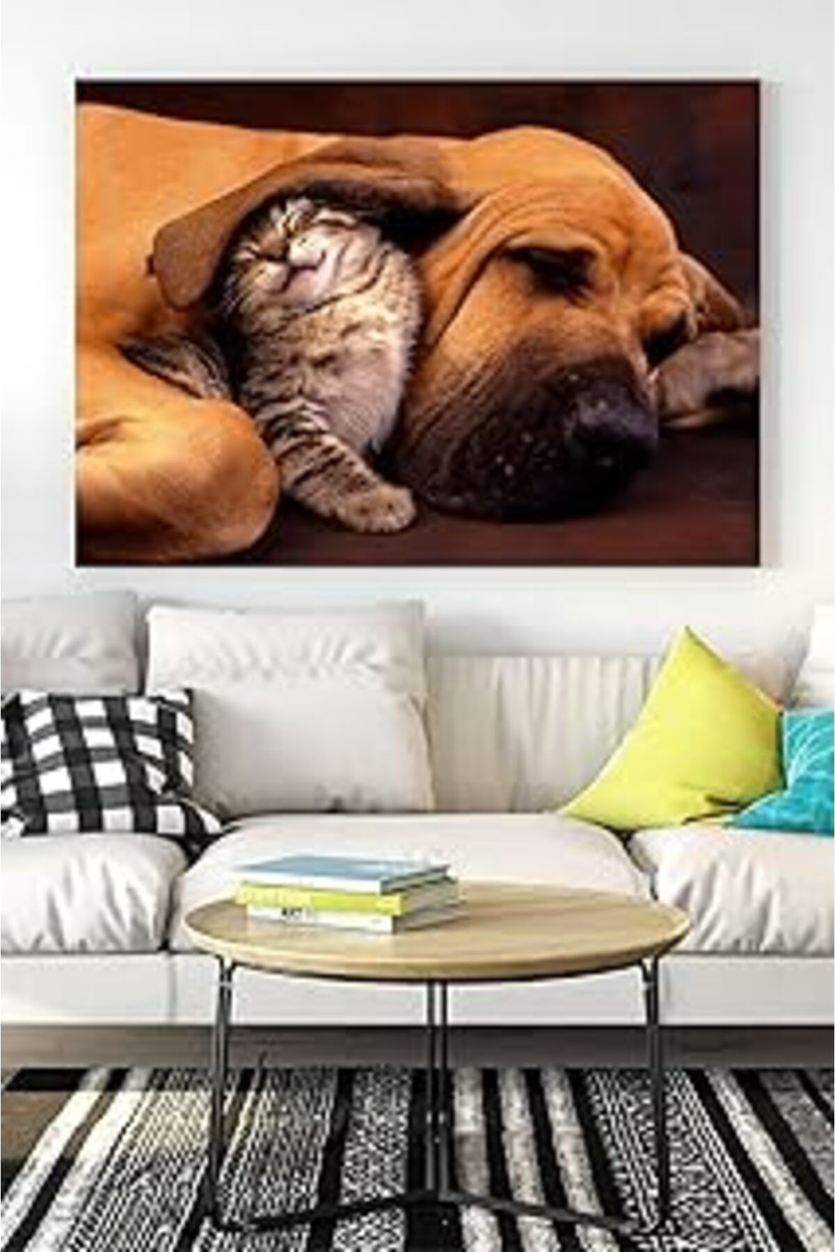 Pazarcan Postermanya (PSTER16510) Ve Köpek Eğlenceli Mizahi Kanvas Tablo 40 X 60