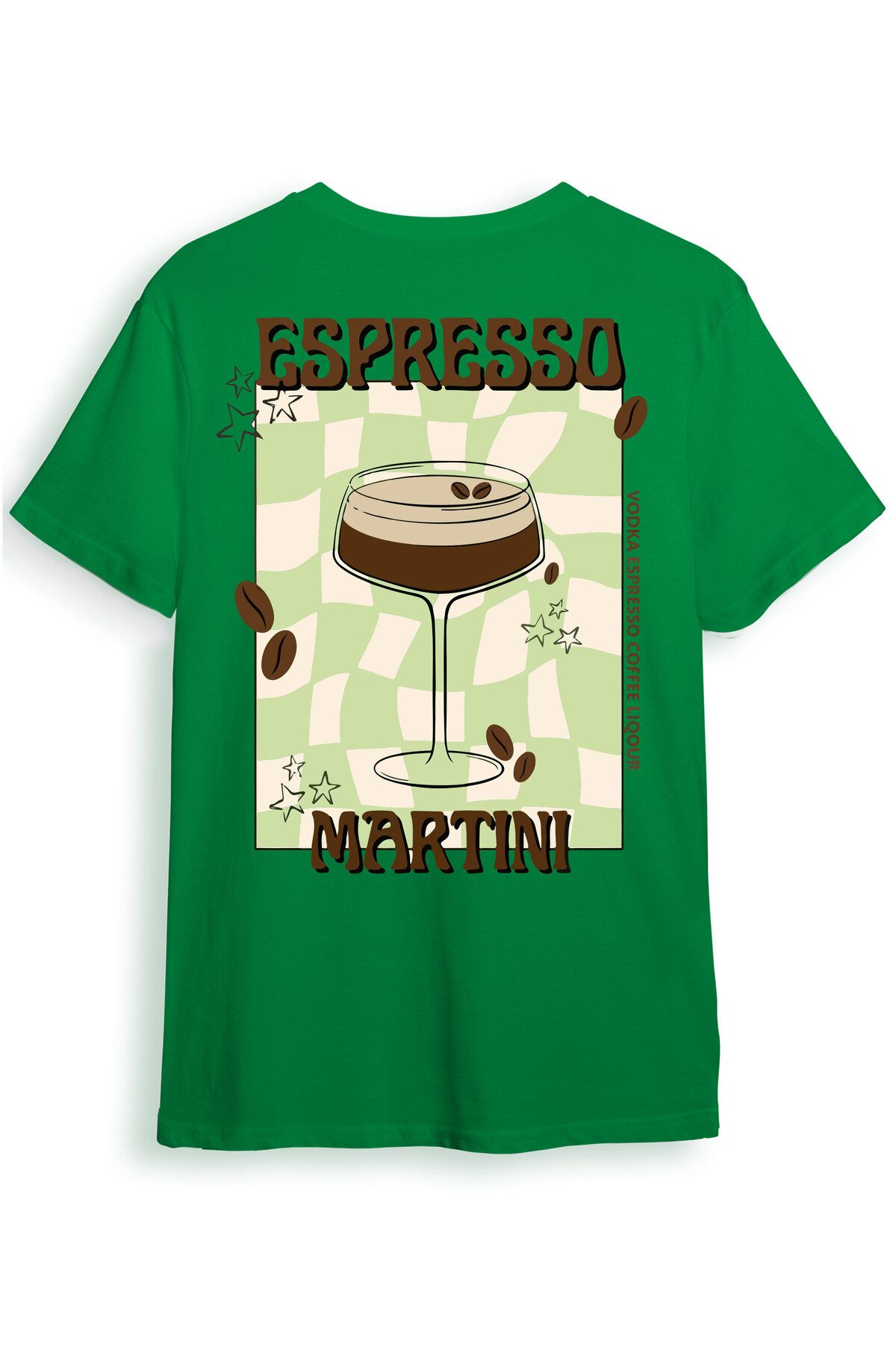 beloved.co Espresso Martini Kahve Kokteyli Tasarımlı %100 Pamuk Regular Fit T-Shirt