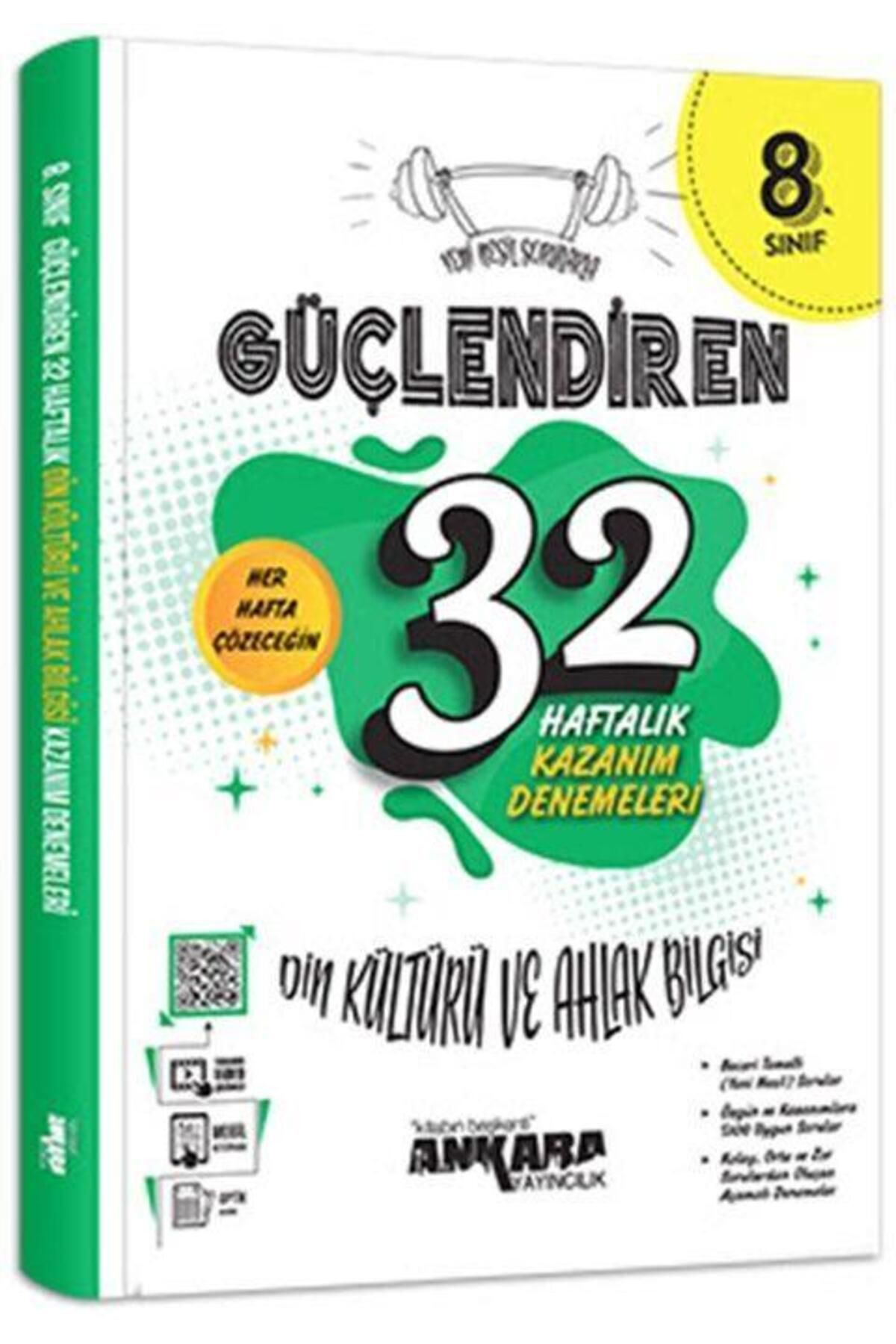 Ankara Kitap Merkezi 8. Sınıf Din Kültürü ve Ahlak Bilgisi Güçlendiren 32 Haftalık Kazanım Denemeleri Ankara Yayıncılık