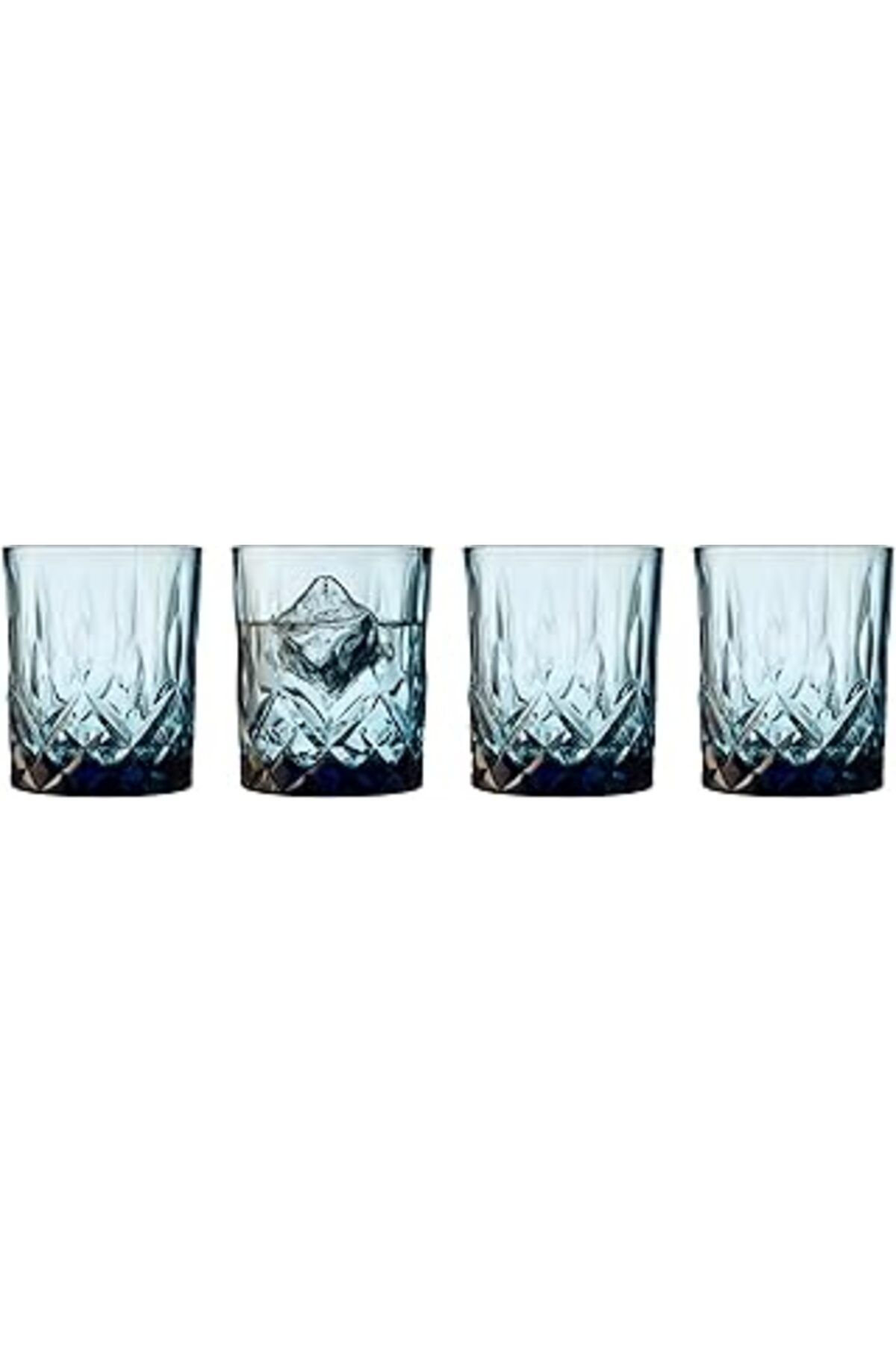 NETWORK ART Lyngby Glas Sorrento Viski Bardağı 32 Cl 4 Adet Mavi