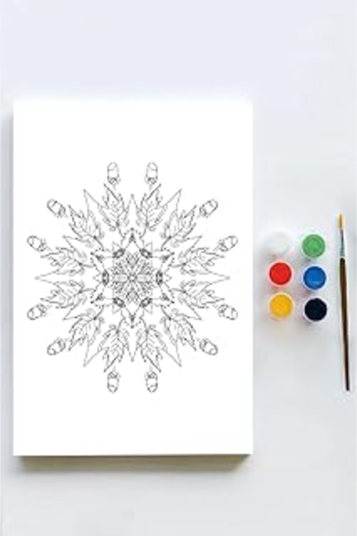 Mu Art Ahşap Postermanya (Pster21590) Mandala Tuval Kanvas Tablo Boyama Hobi Seti 7 (40X60Cm)