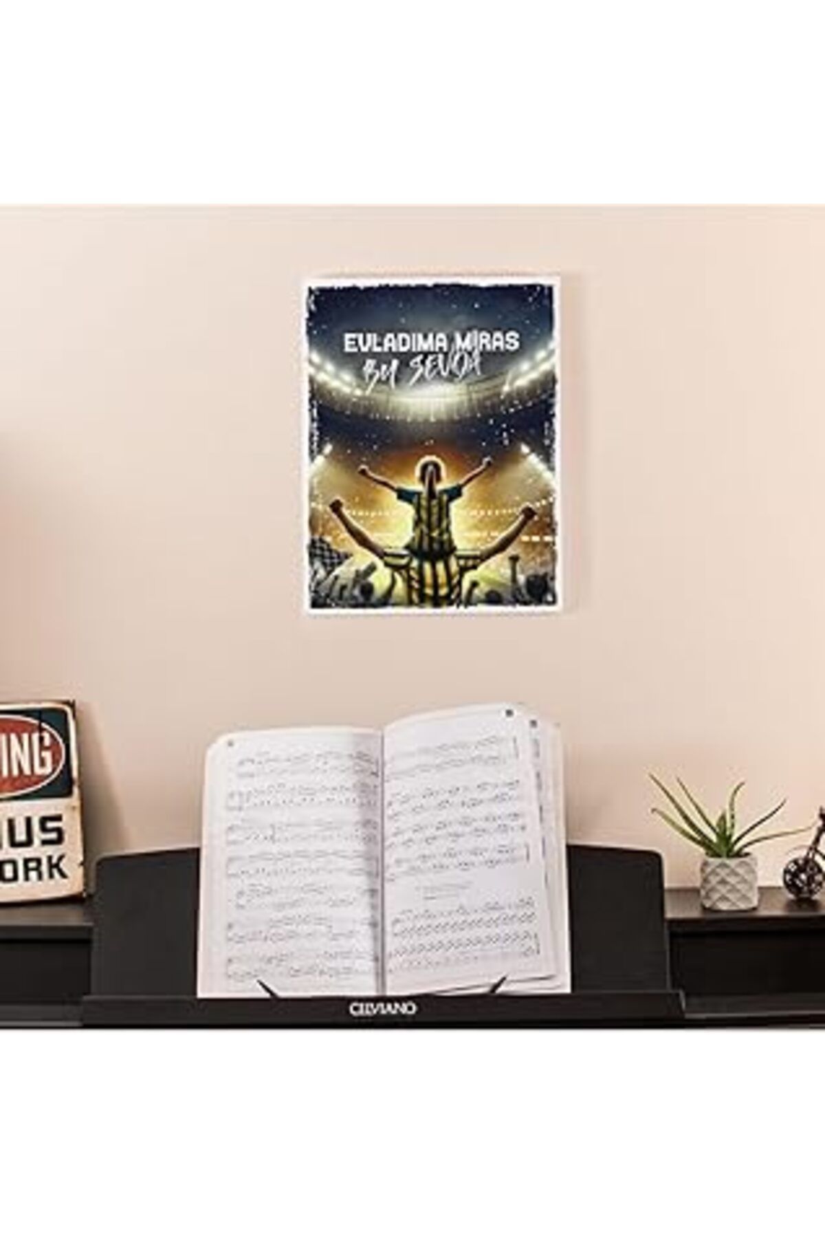 Pazarcan Sarı Lacivert Taraftarlara Kanvas Tablo