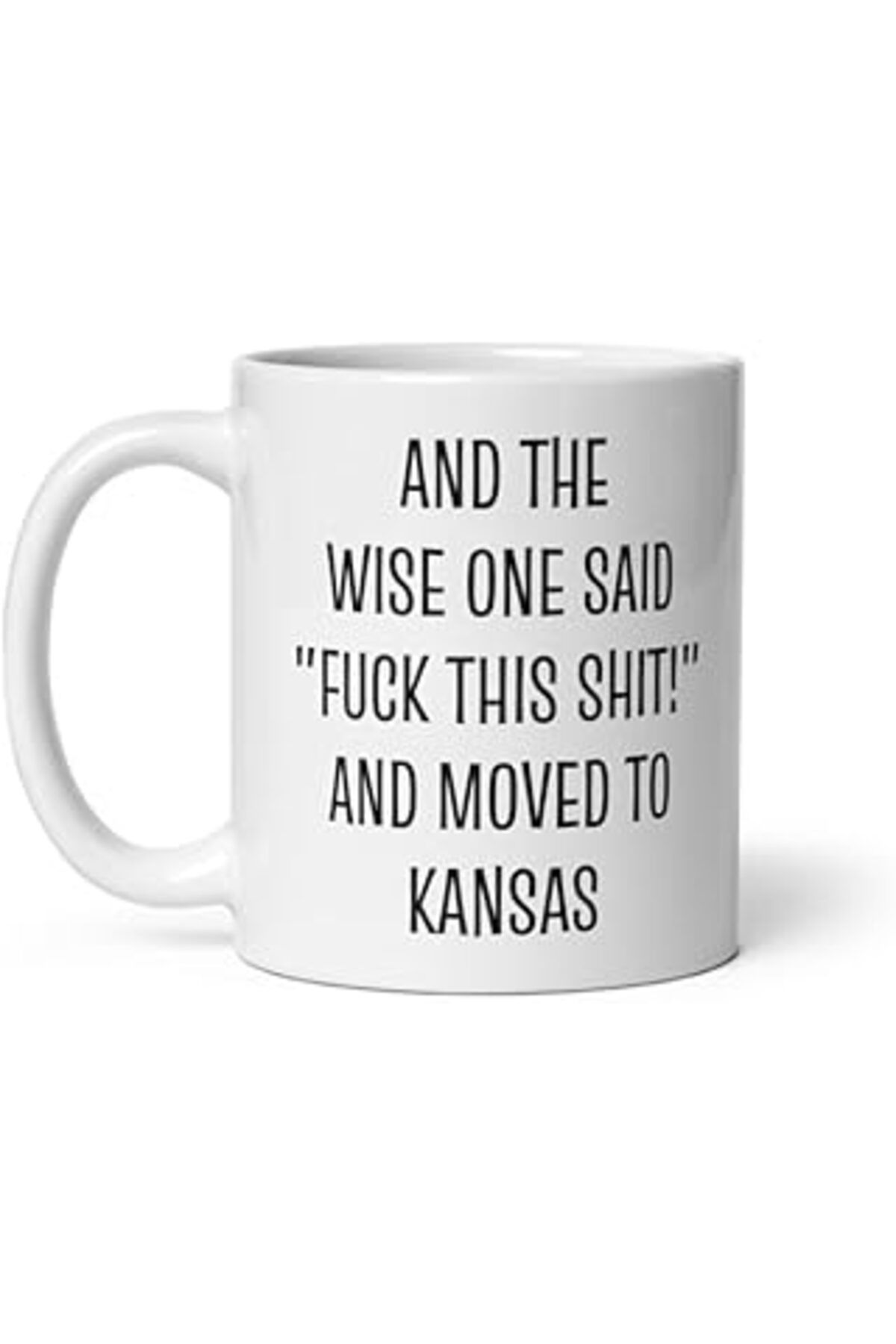 Pazarcan Print Dore Kansas'A Taşınma Hediyesi, Kansas'A Taşınma Kahve Kupa, Kansas'A Taşınma Ingilizce Kupa