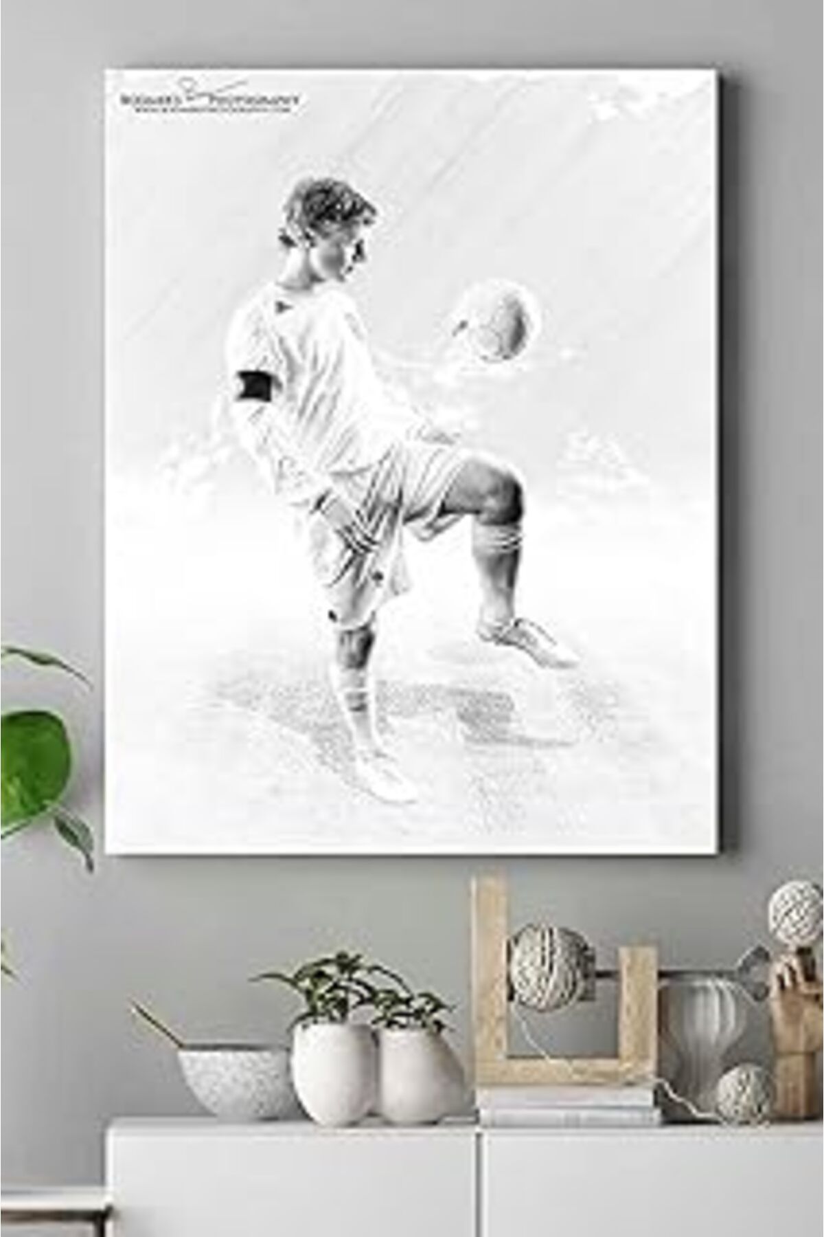 Mu Art Ahşap Postermanya (Pster18440) White Team Futbol Kanvas Tablo 30 X 40