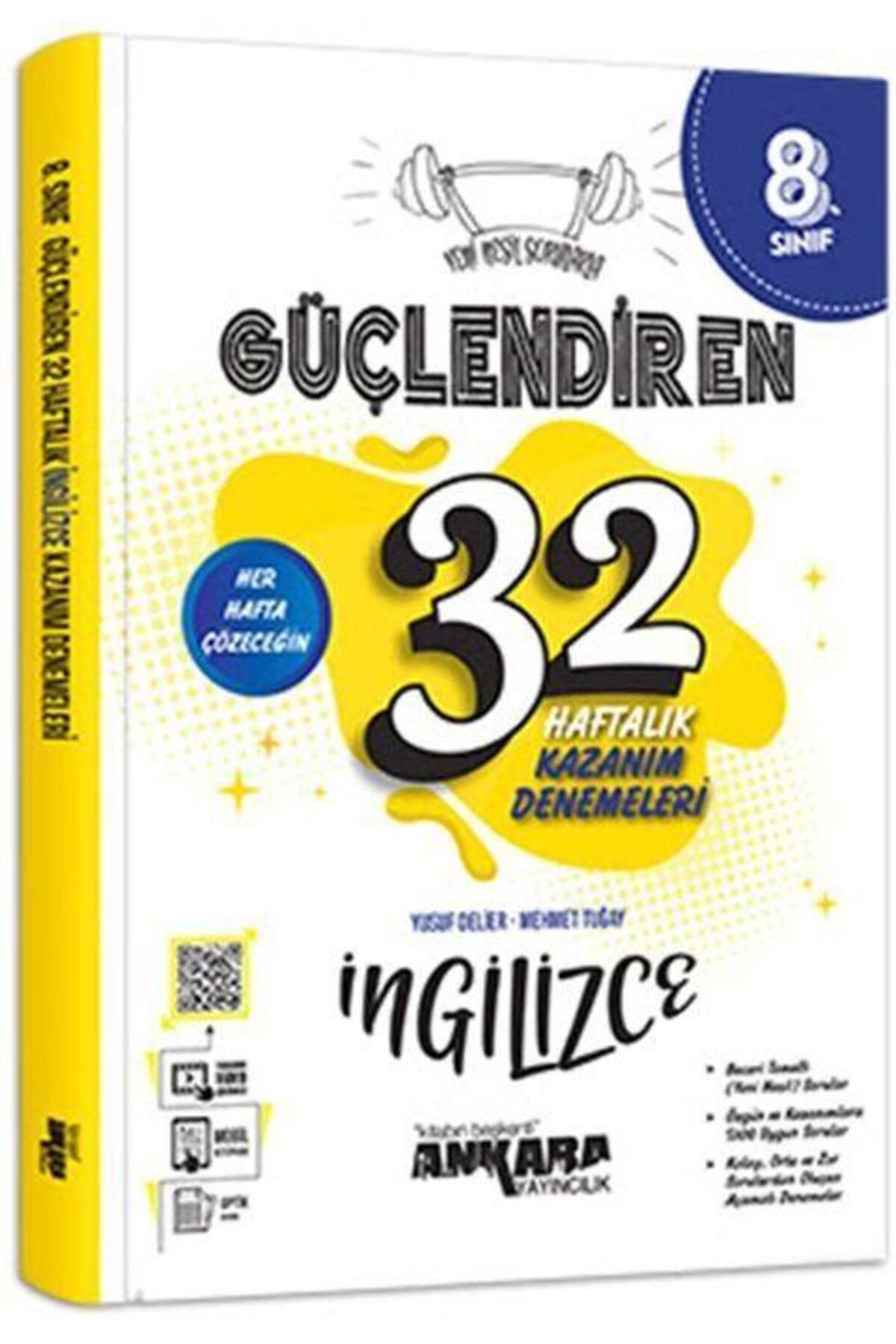 Ankara Kitap Merkezi 8. Sınıf İngilizce Güçlendiren 32 Haftalık Kazanım Denemeleri Ankara Yayıncılık