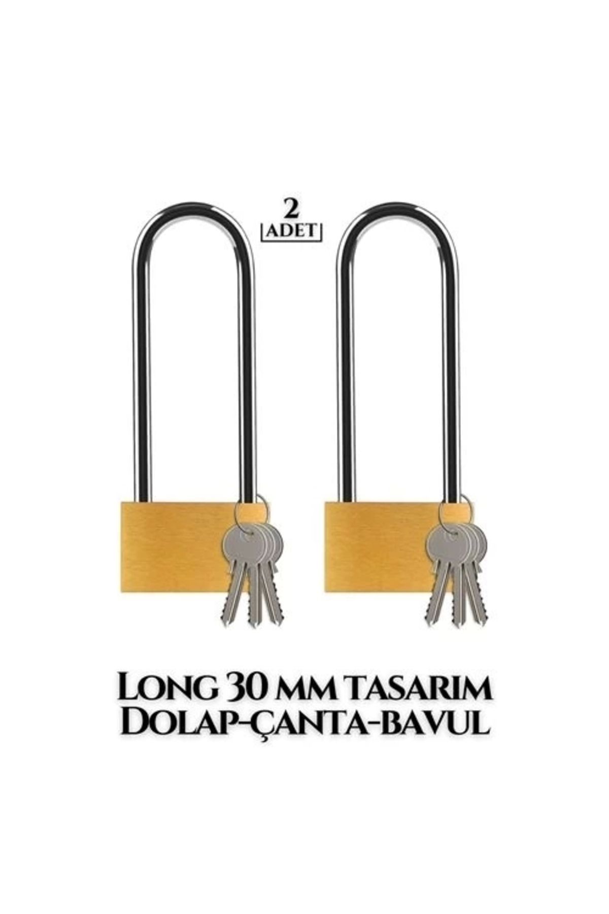 Generic Long 30 mm Dolap Çanta Bavul Kilidi 2 ADET