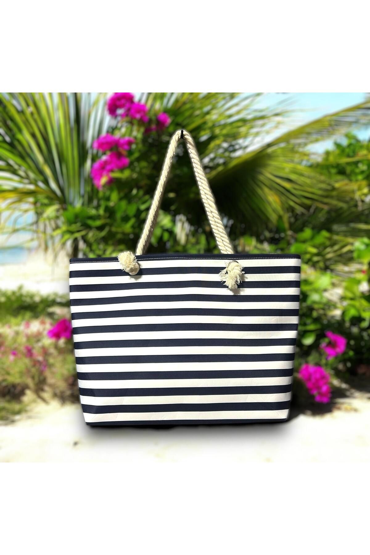 glorybag Yazlık Plaj ve Deniz Çantası Desenli Oxford Kumaş