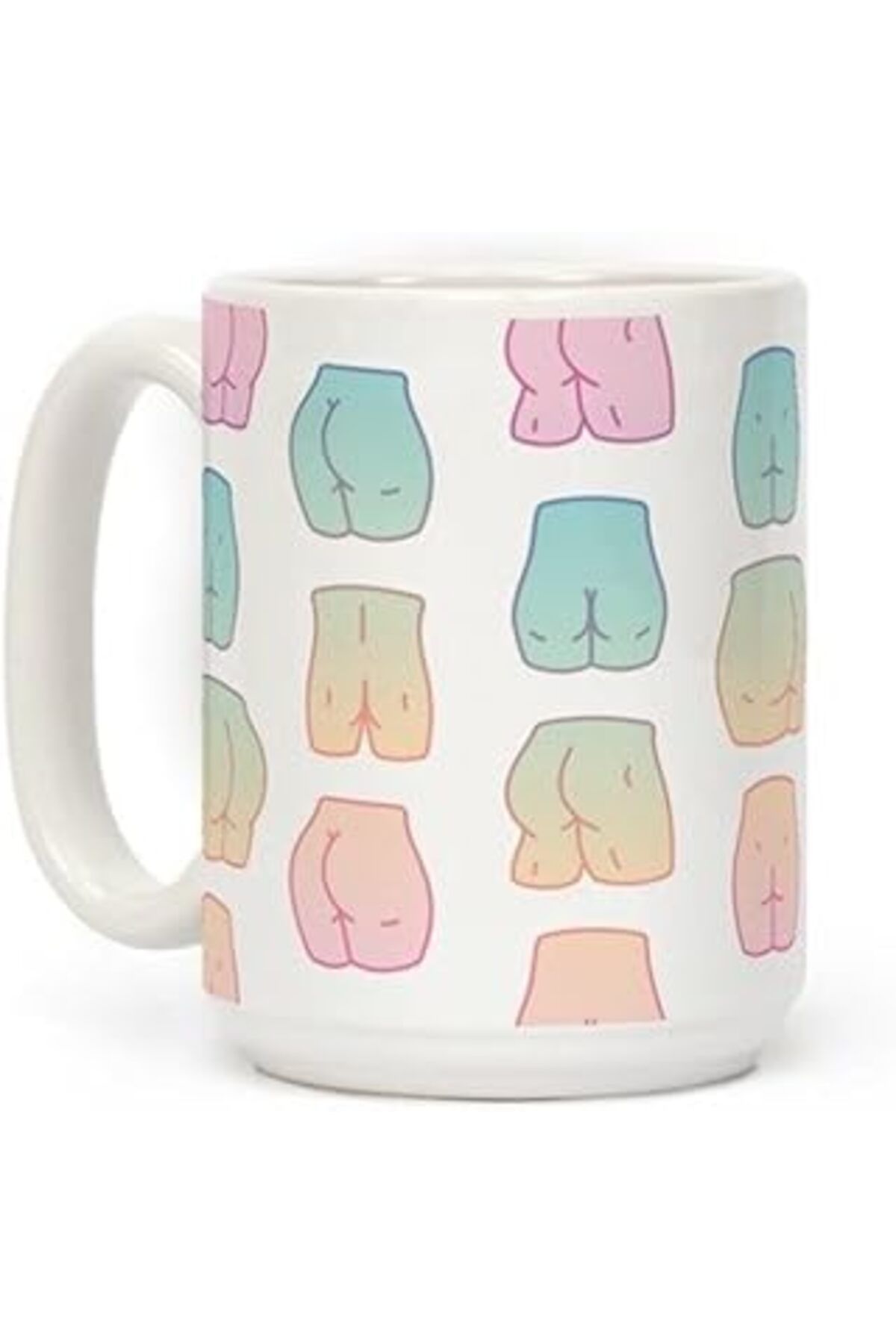 ASİTAN Print Dore Kawaii Pastel Popo Desenli Kupa İngilizce Kupa