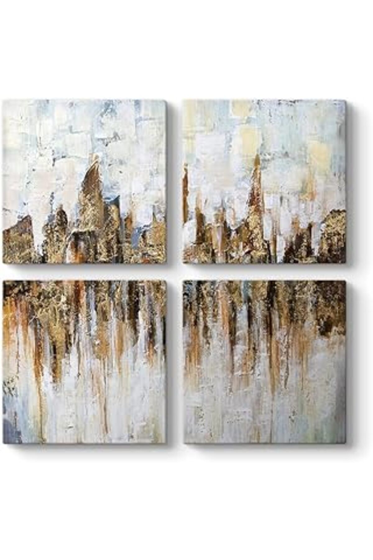 Pazarcan Tabloshop Altın Şehir Kanvas Tablo 63 X 63-4 Parçalı