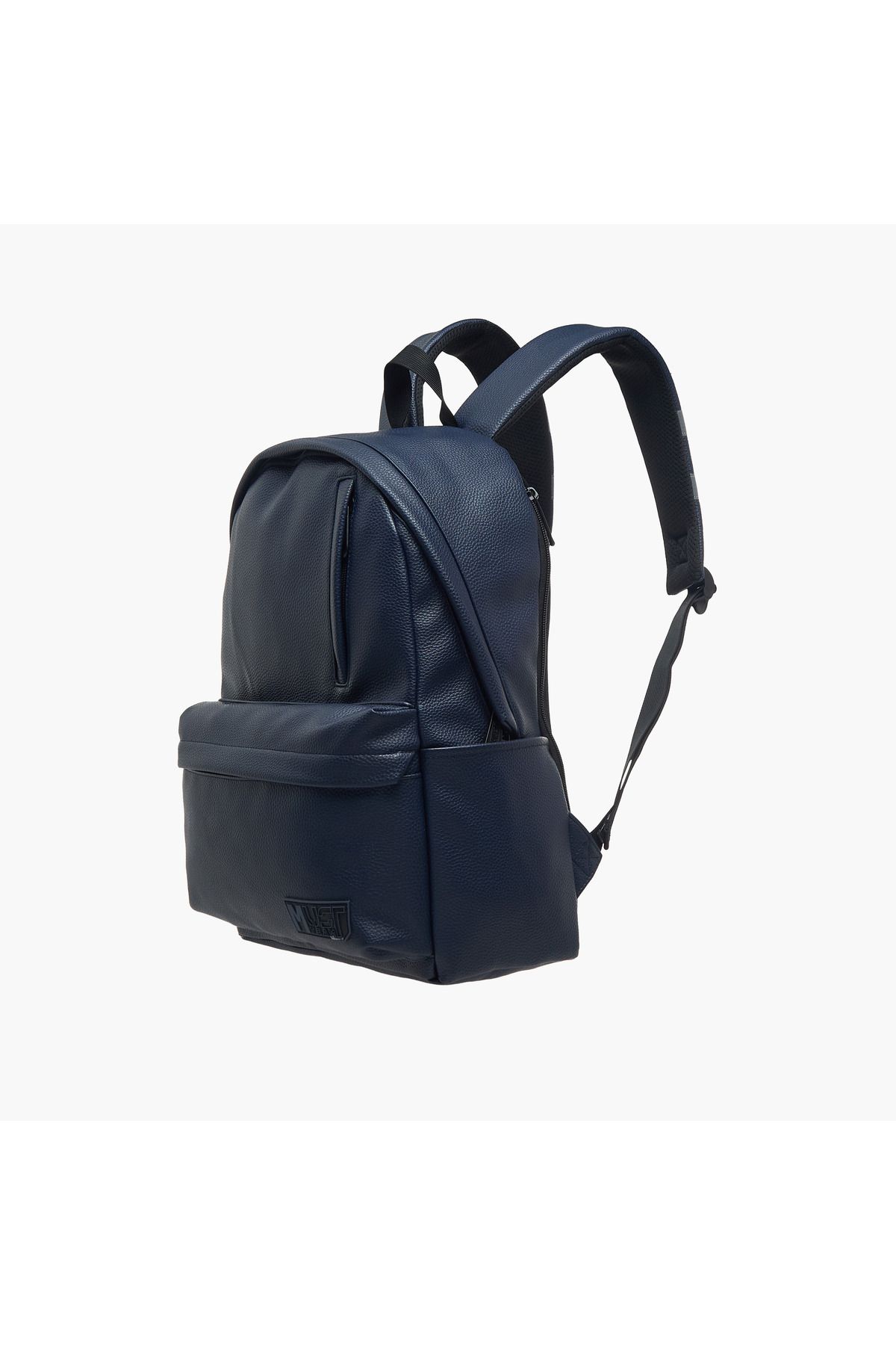 MUST-MUST Textured Backpack with Adjustable Shoulder Straps and Zip Closure - 32x17x42 cms 2