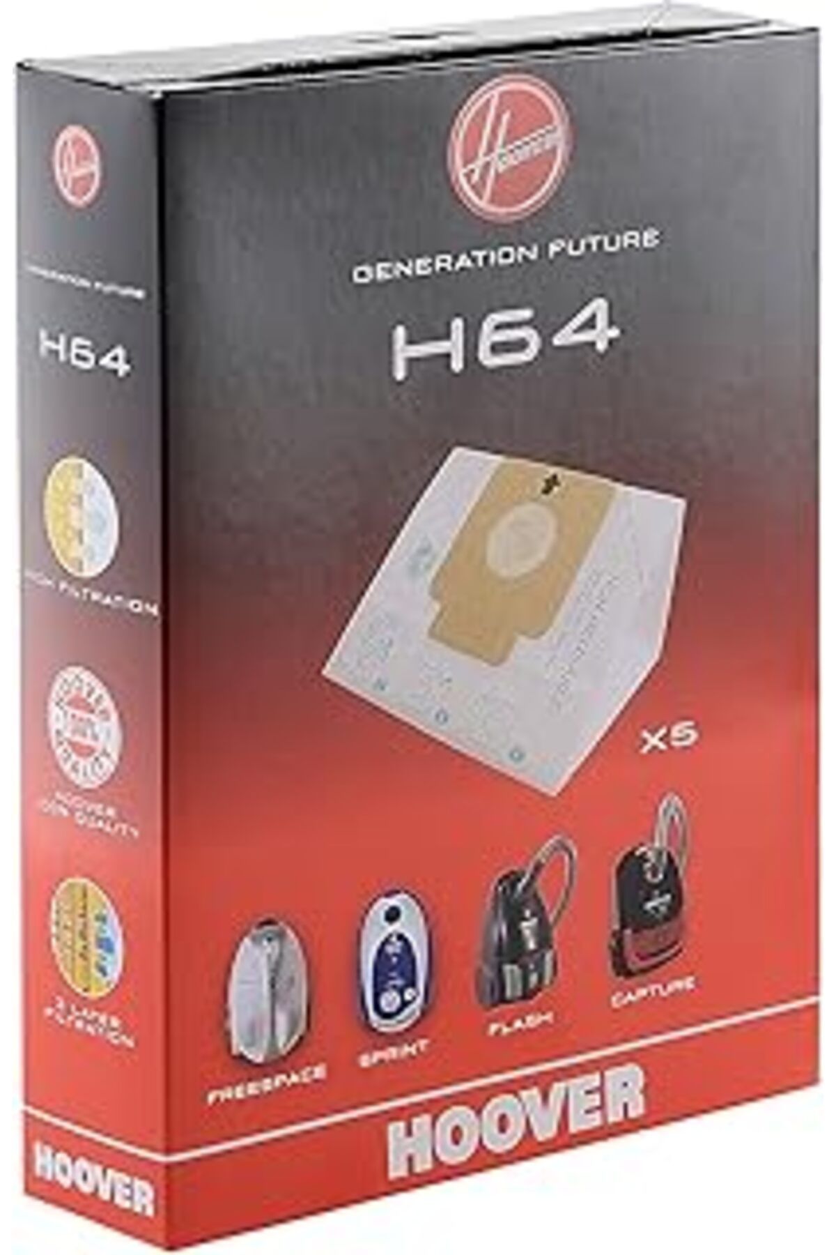 Pazarcan Hoover H64 Freespace Kağıt Toz Torbaları