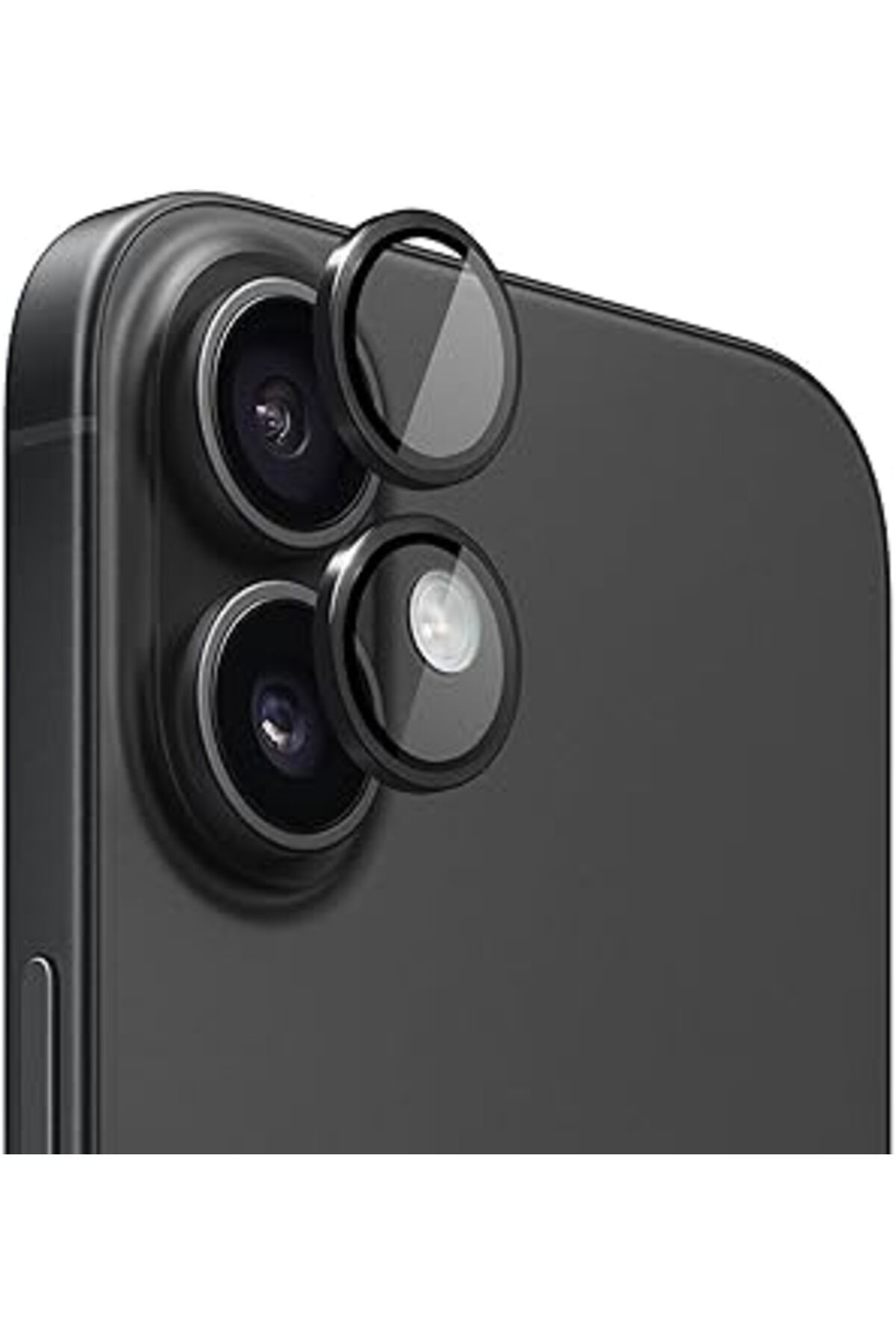 NETWORK ART Microsonic Apple Iphone 16 Plus Tekli Kamera Lens Koruma Camı Siyah