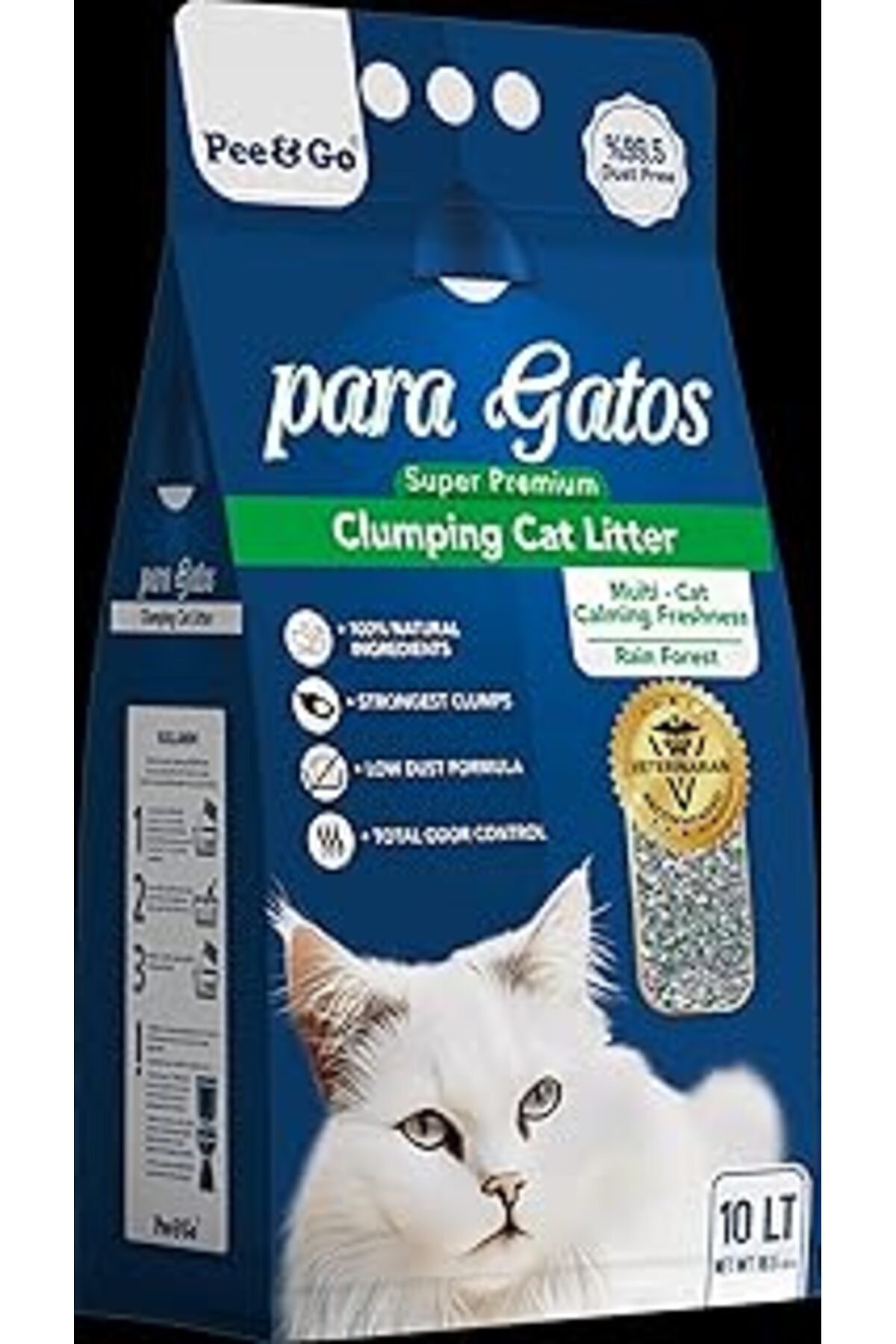 Mu Art Ahşap Glipet Paragatos Aktif Karbon Ve Yağmur Ormanı İnce Taneli Kedi Kumu 10 Lt