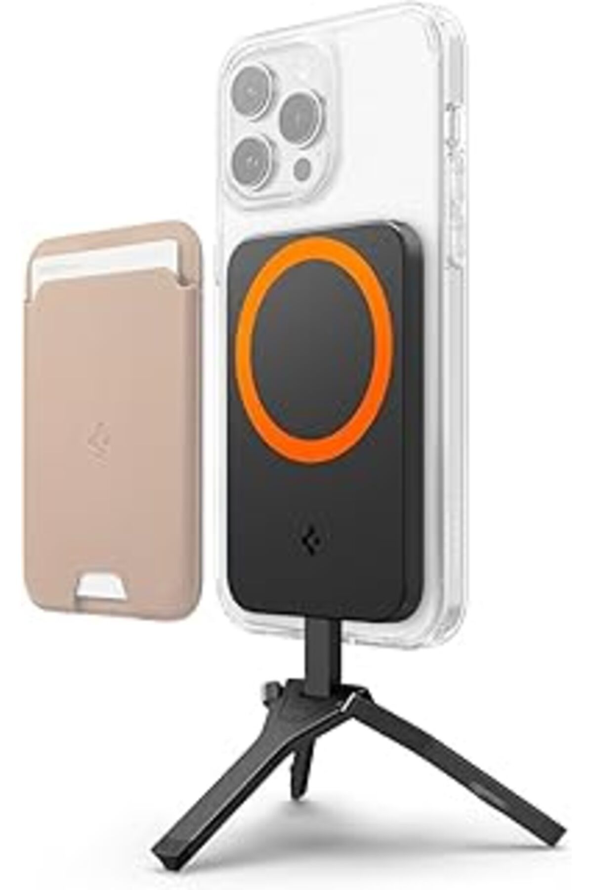 NETWORK ART Magfit Iphone Magsafe Özellikli Tripod + Telefon Tutucu Stand Black S319 - Amp05994