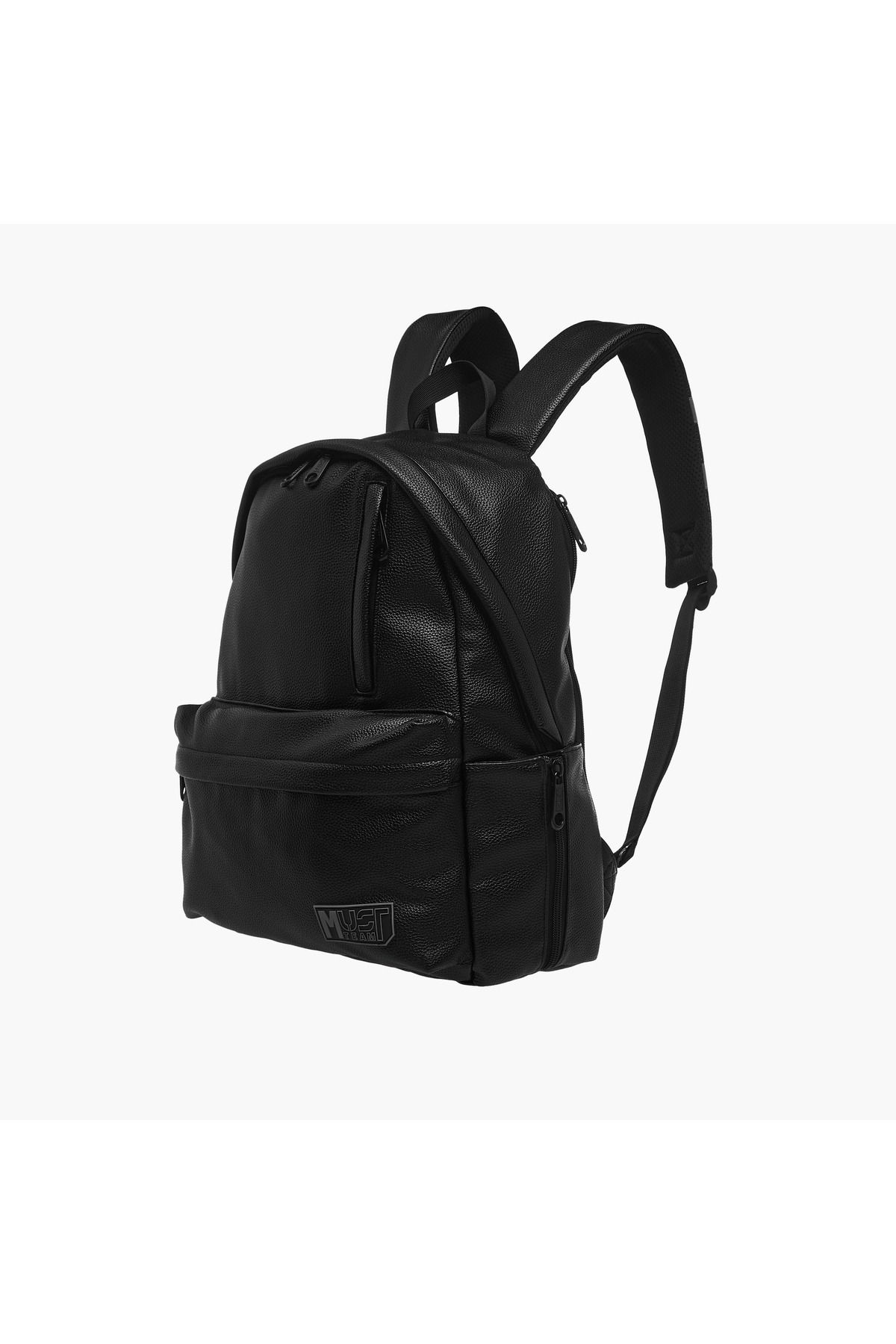 MUST-MUST Textured Backpack with Adjustable Shoulder Straps and Zip Closure - 32x17x42 cms 2