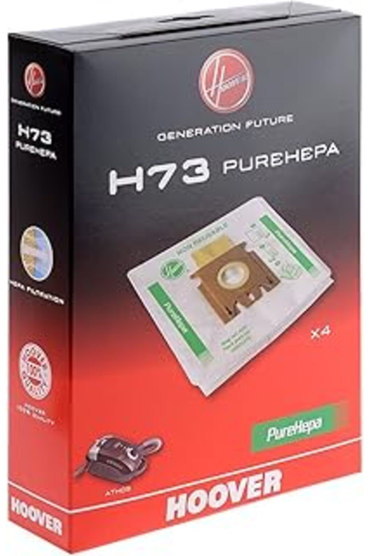 Pazarcan Hoover H73 Elektrikli Süpürge Torbaları, Orijinal, Mikrofiber, Saf Epa, Koku Önleyici, Ekstra Büyük