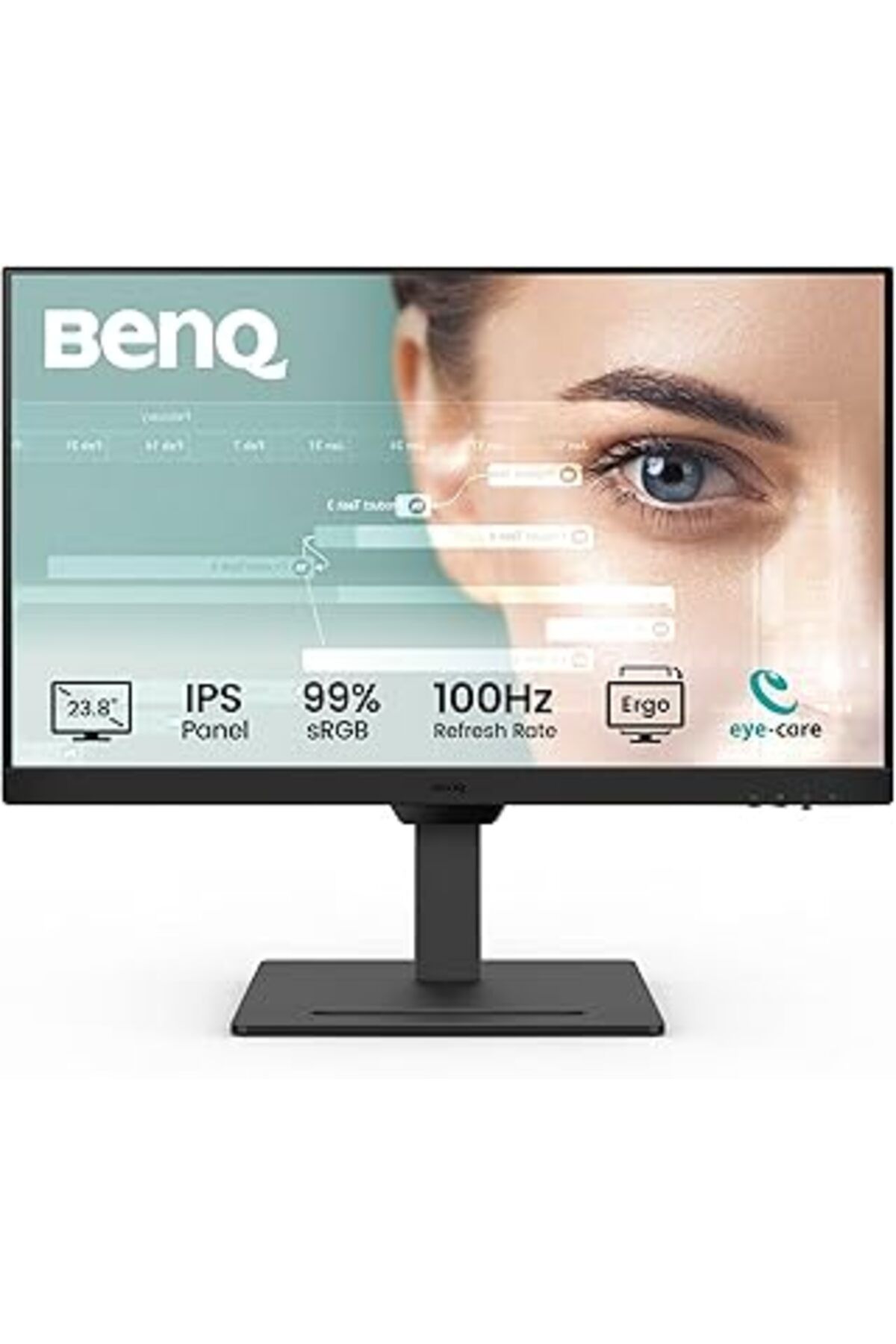 NETWORK ART Benq Gw2490T 23.8'' Full Hd Ips Monitör, 100Hz, Hdmi+Displayport, Eye-Care, Düşük Mavi Işık, Flicke