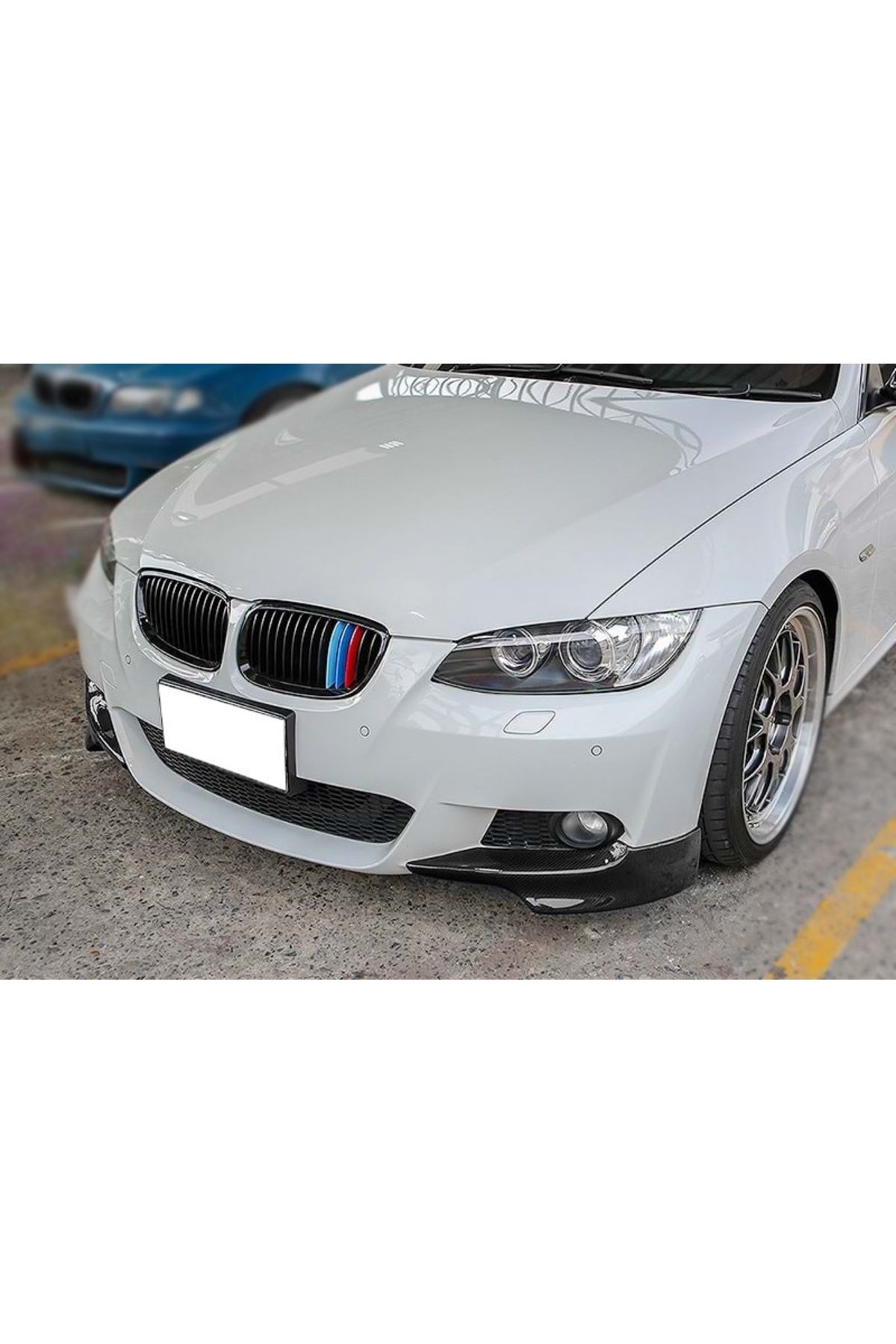 CED AUTO TRADE-Set of 2 Front Bumper Extensions compatible with BMW 3 Series E92 E93 2007-2009 M-Performance Design 2