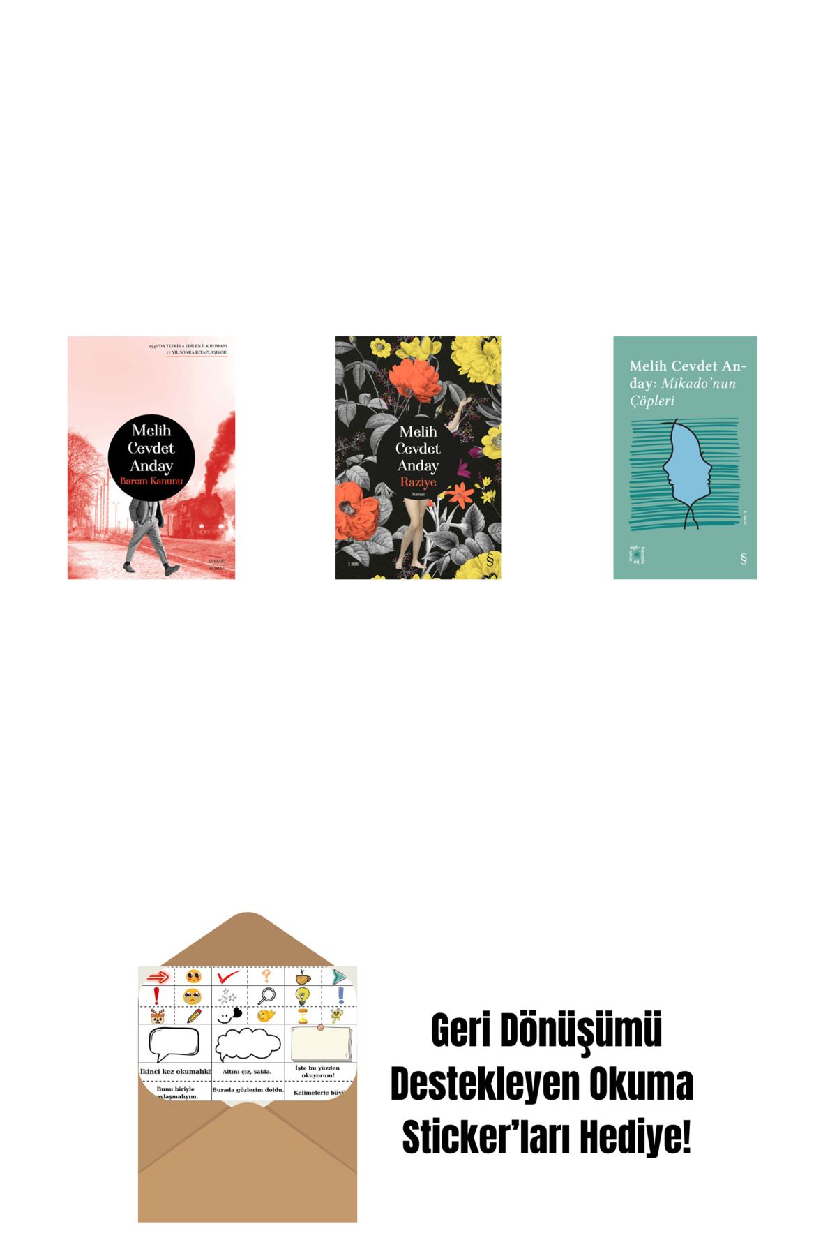 Everest Yayınları Barem Kanunu + Raziye (Ciltli) + Everest Açıkhava 3 - Mikado’nun Çöpleri + Okuma Sticker'ları