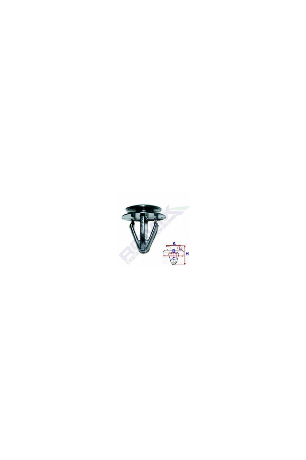 ROMİX-Clips Tapiterie Pentru Fiat/Suzuki 8X16.3Mm - Gri Set 10 Buc 1
