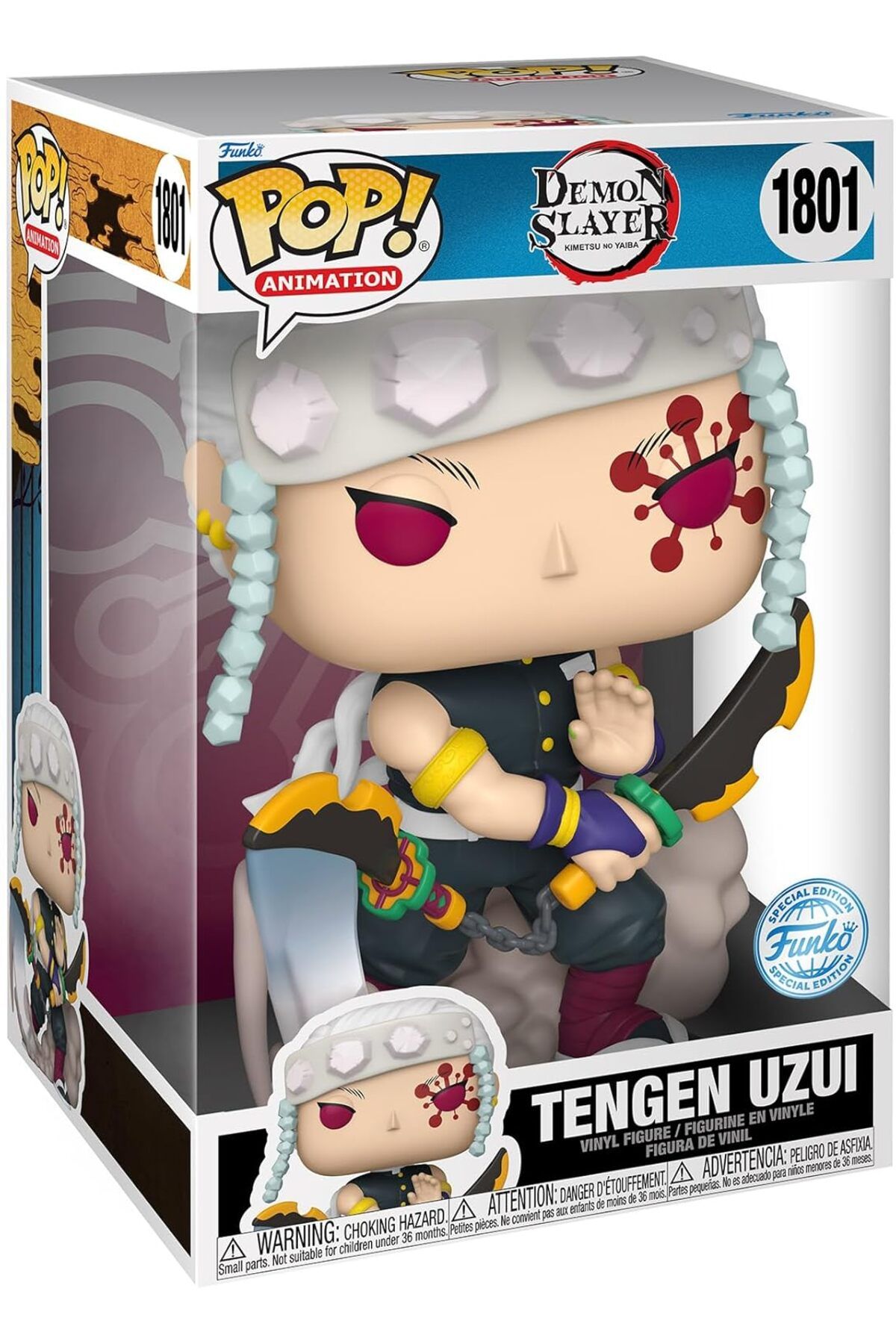 Funko Pop! Jumbo: Demon Slayer, Tengen Uzui, Vinil Koleksiyon Figürü, Resmi Ürün