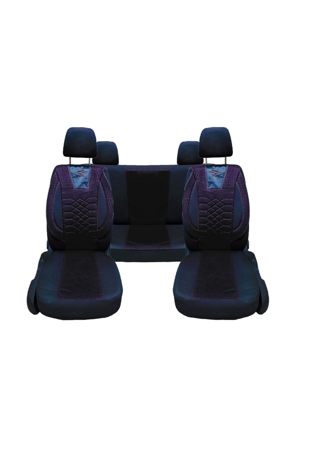 CED AUTO TRADE-Set huse scaune auto, universale, fata-spate, material textil, negru complet 1