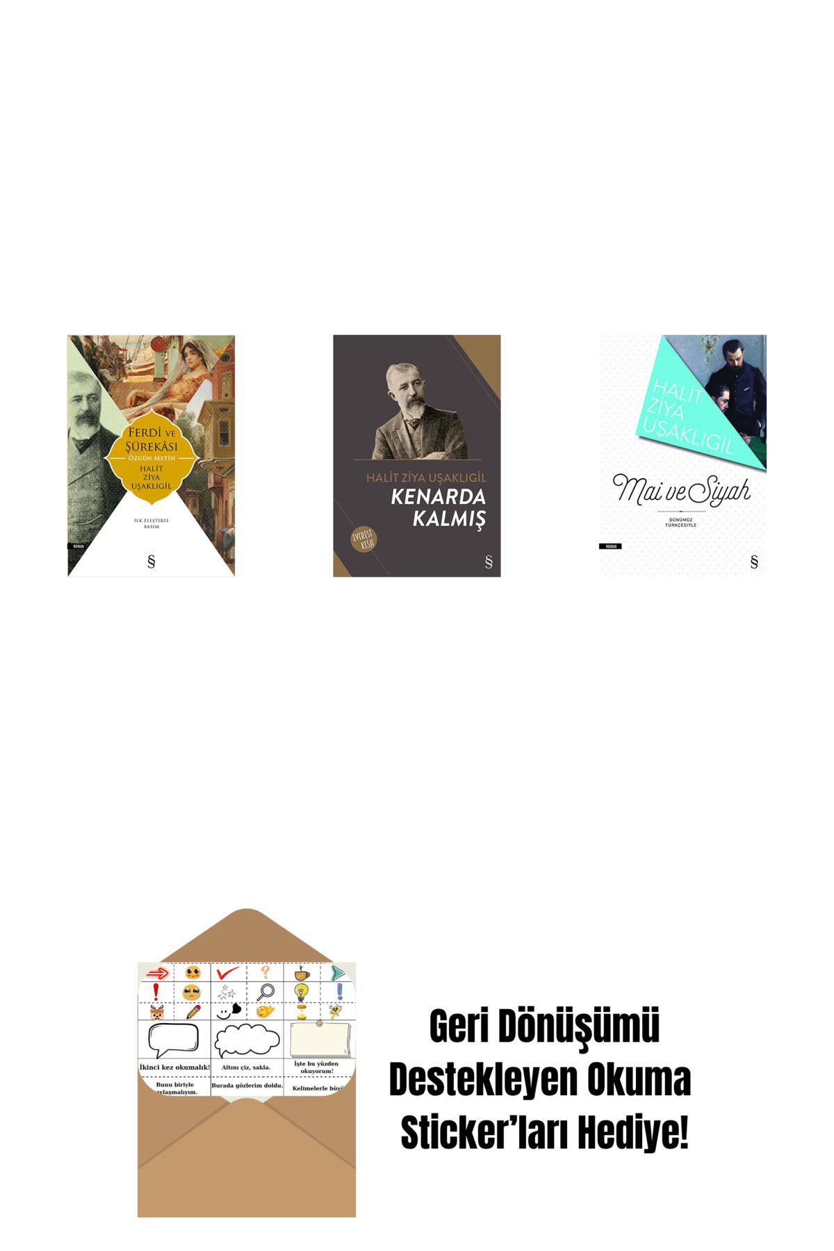 Everest Yayınları Ferdi ve Şürekası + Kenarda Kalmış + Mâi ve Siyah + Okuma Sticker'ları