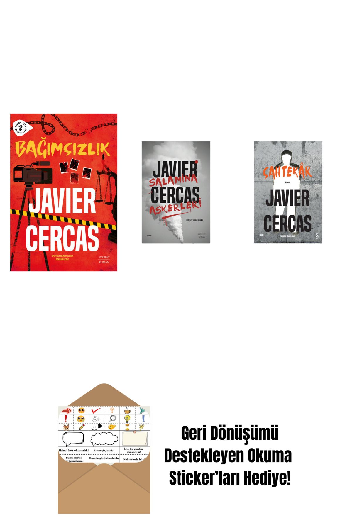 Everest Yayınları Bağımsızlık + Salamina Askerleri + Sahtekâr + Okuma Sticker'ları