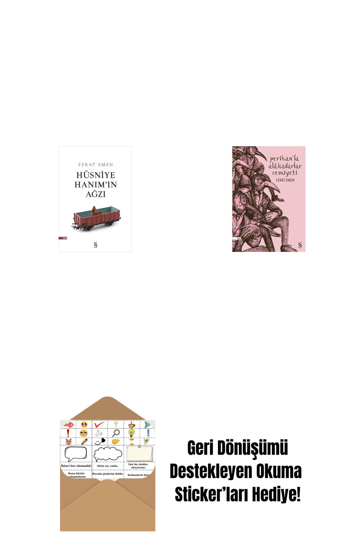 Everest Yayınları Hüsniye Hanım’ın Ağzı + Perihan’la Alakadarlar Cemiyeti + Okuma Sticker'ları