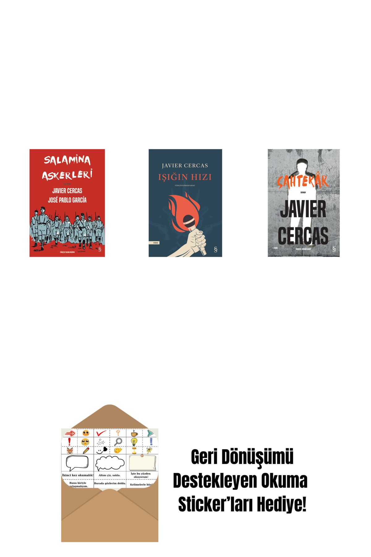 Everest Yayınları Salamina Askerleri (Çizgi Roman) + Işığın Hızı + Sahtekâr + Okuma Sticker'ları