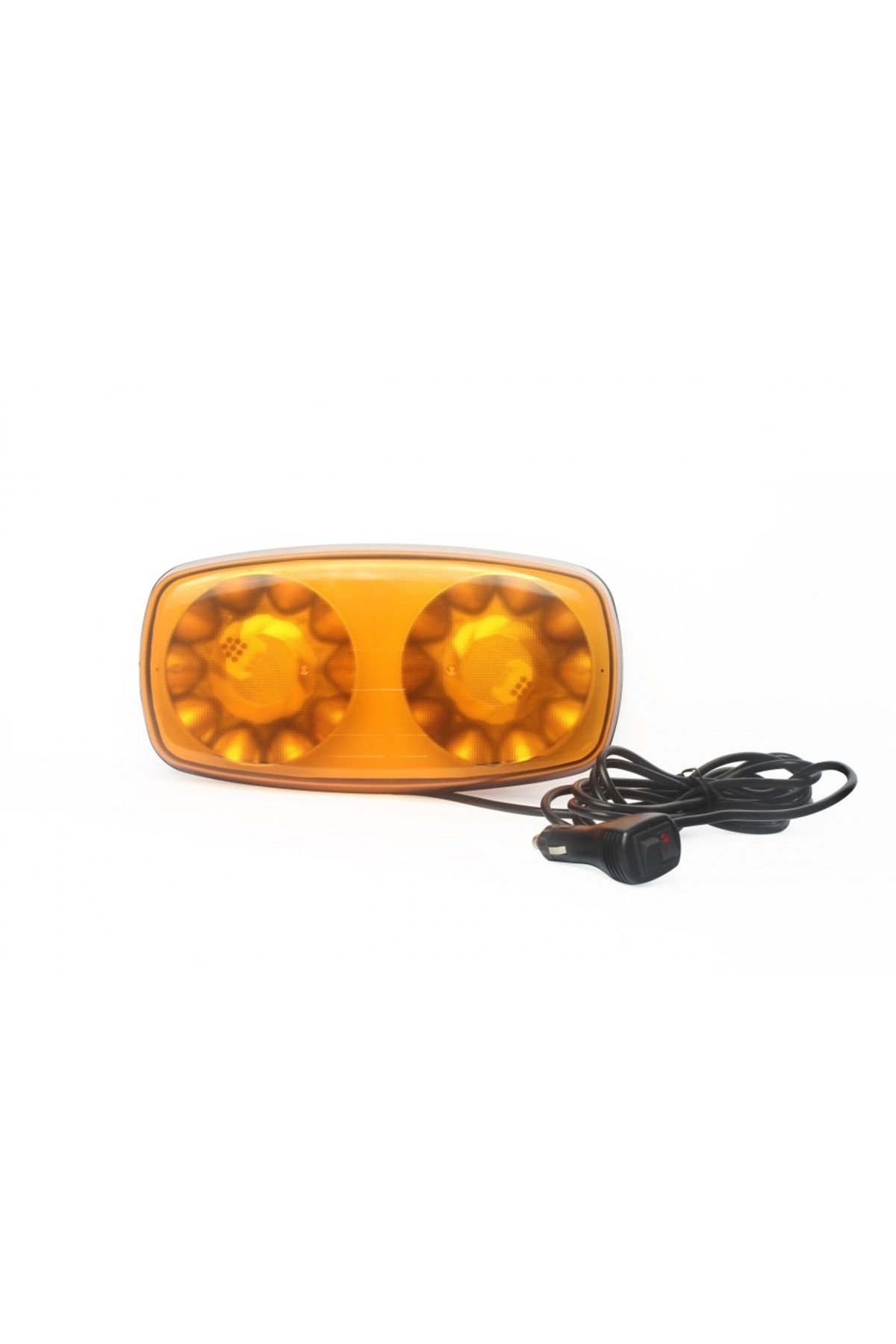 CED AUTO TRADE Mini Rampa Girofar Led, Cu Magnet, 12-24v, 35w, Ip67, 31x16x7 Cm, Sticla Portocalie, E-mark - One Size