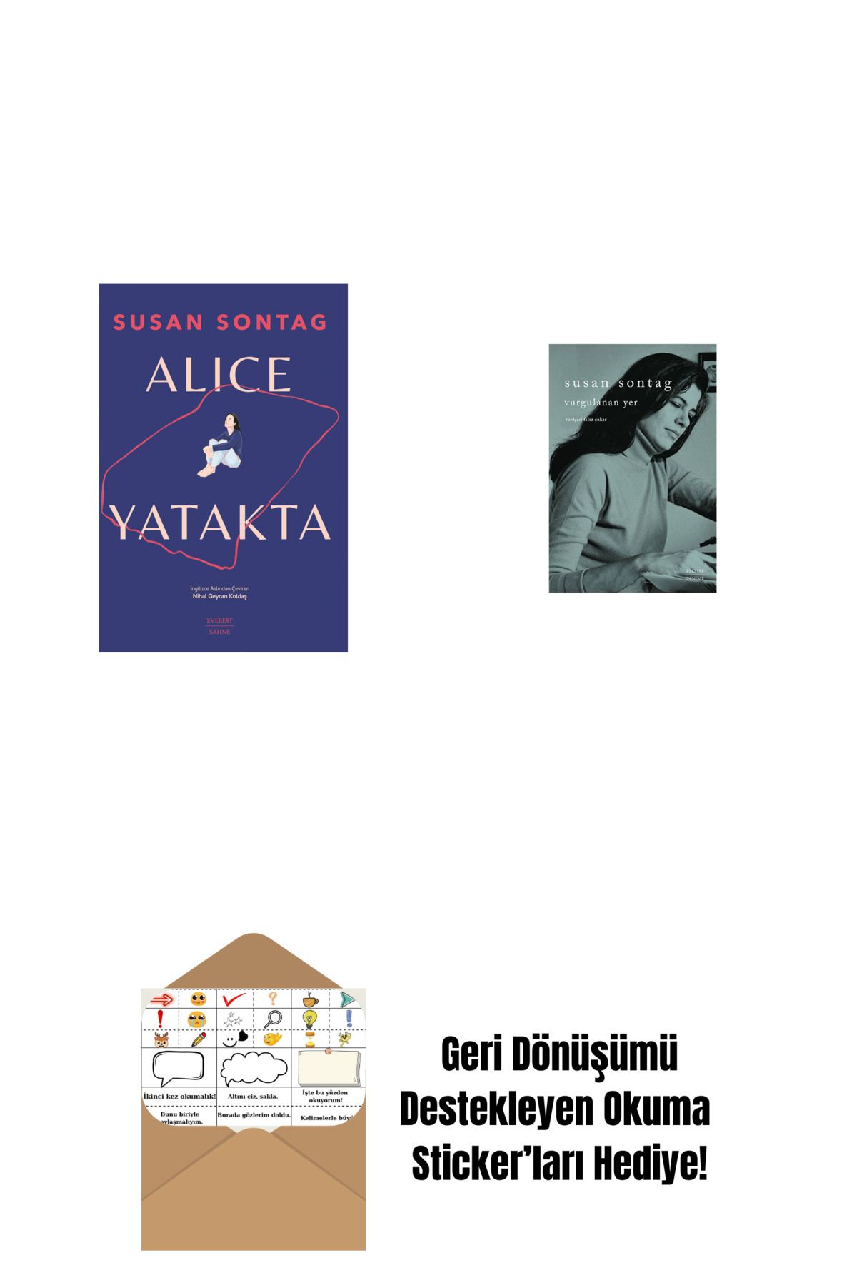 Everest Yayınları Alice Yatakta + Vurgulanan Yer + Okuma Sticker'ları