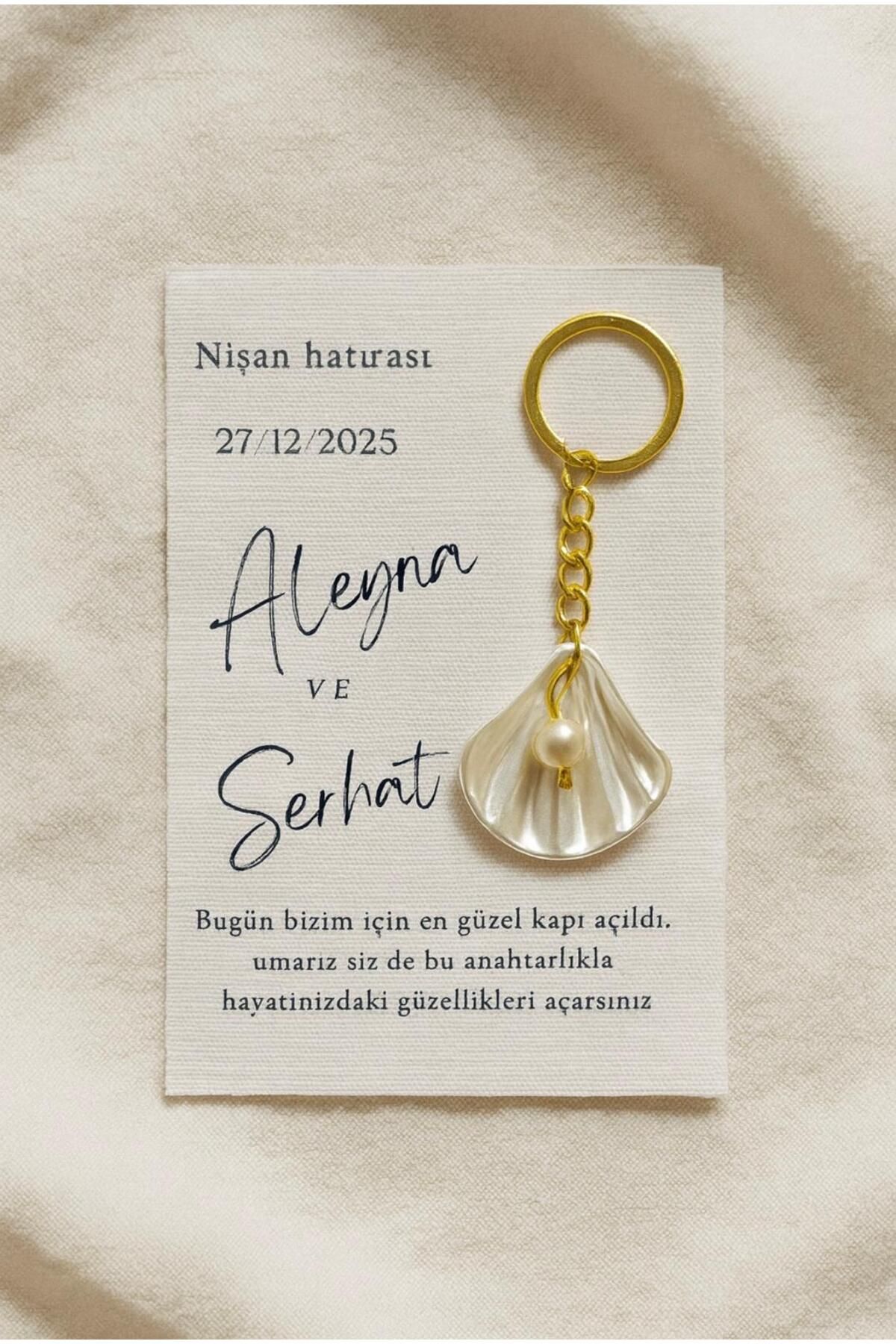shop Midye içerisinde inci anahtarlık (söz -nişan - nikah hediyelik) (20 adet)