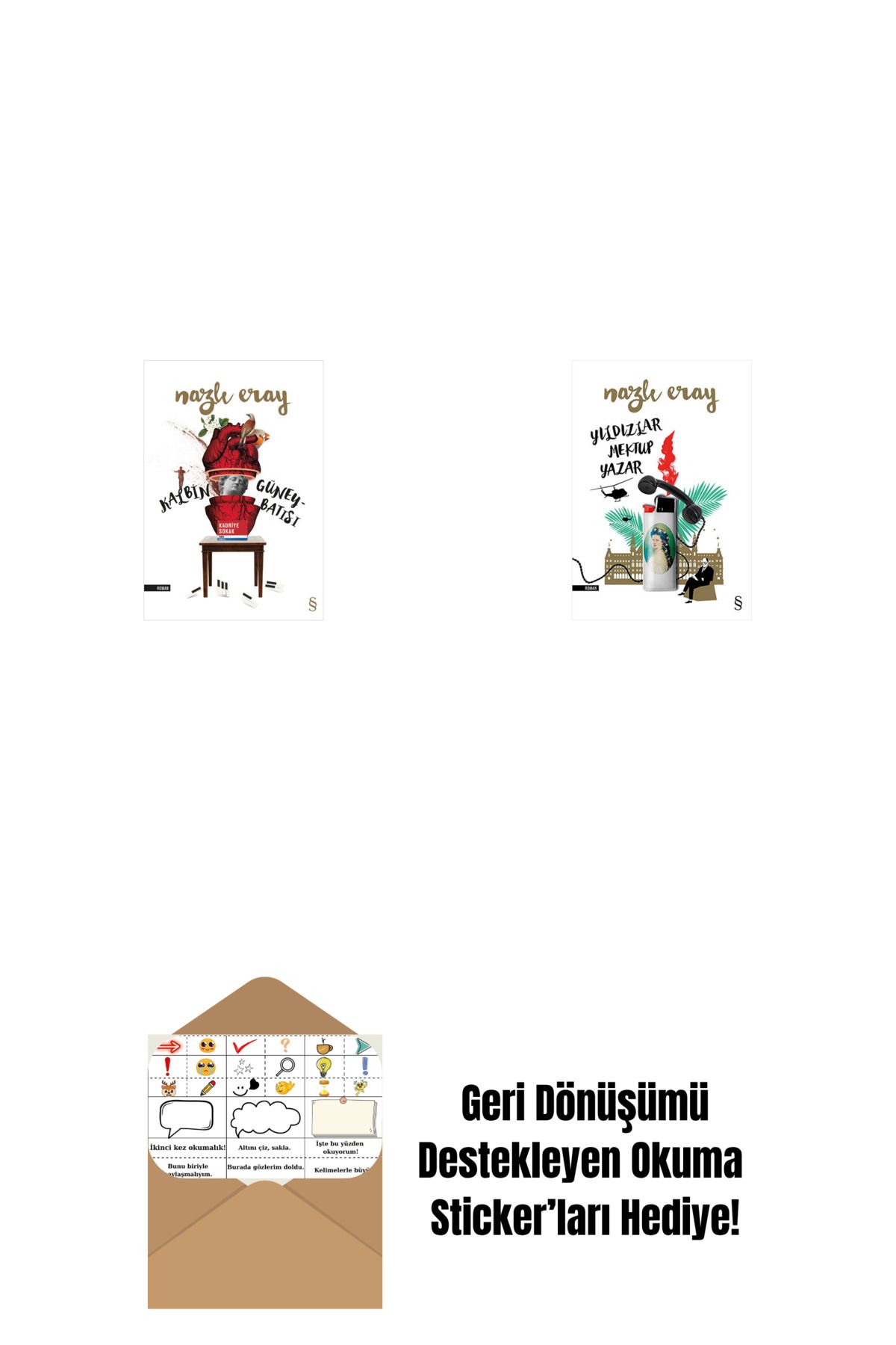 Everest Yayınları Kalbin Güneybatısı + Yıldızlar Mektup Yazar + Okuma Sticker'ları