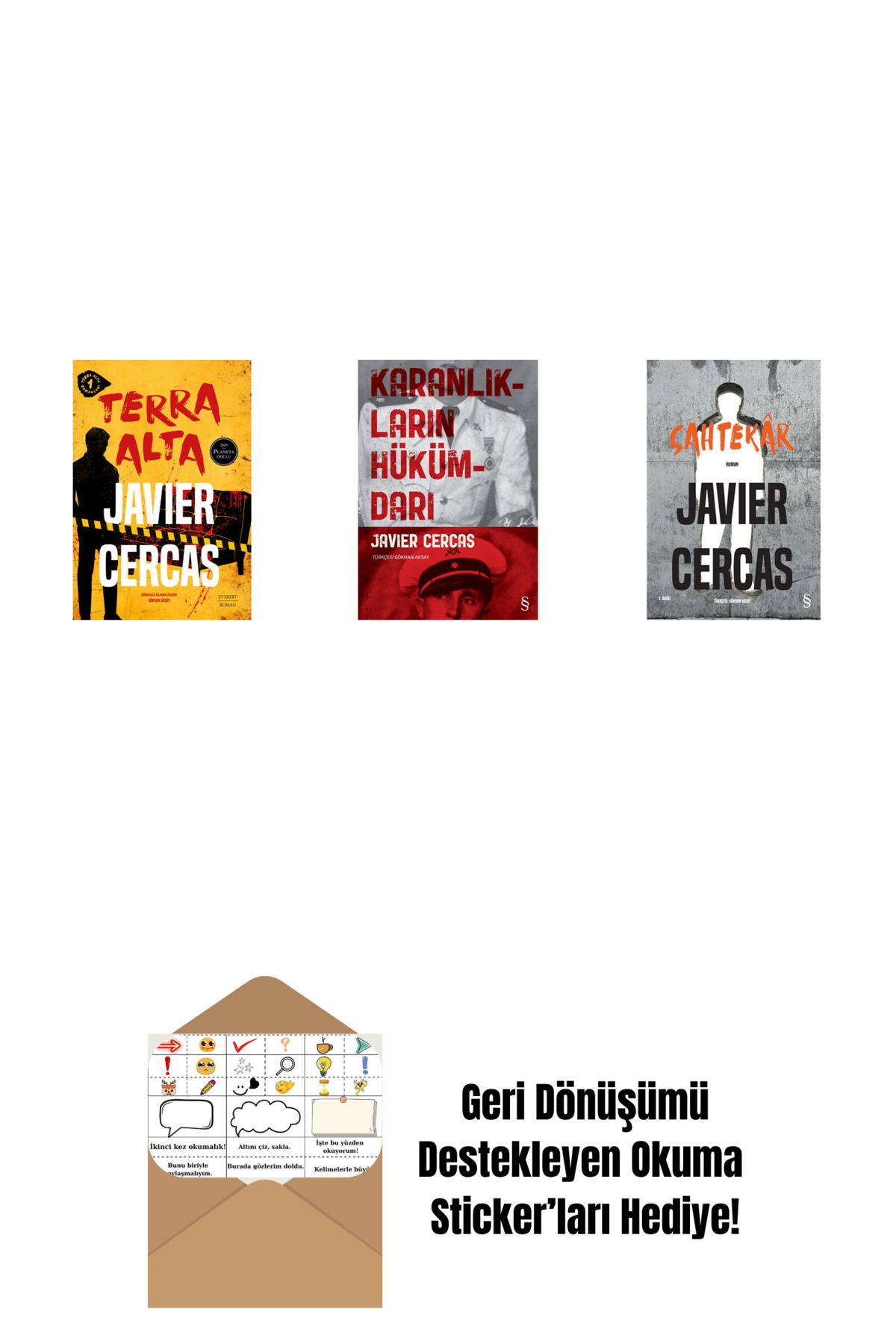 Everest Yayınları Terra Alta + Karanlıkların Hükümdarı + Sahtekâr + Okuma Sticker'ları