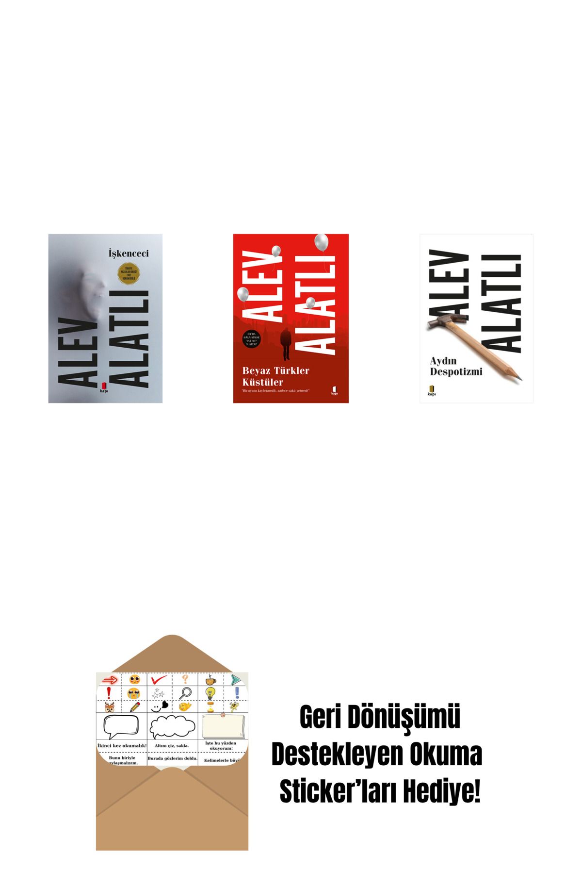 Everest Yayınları İşkenceci + Beyaz Türkler Küstüler + Aydın Despotizmi + Okuma Sticker'ları